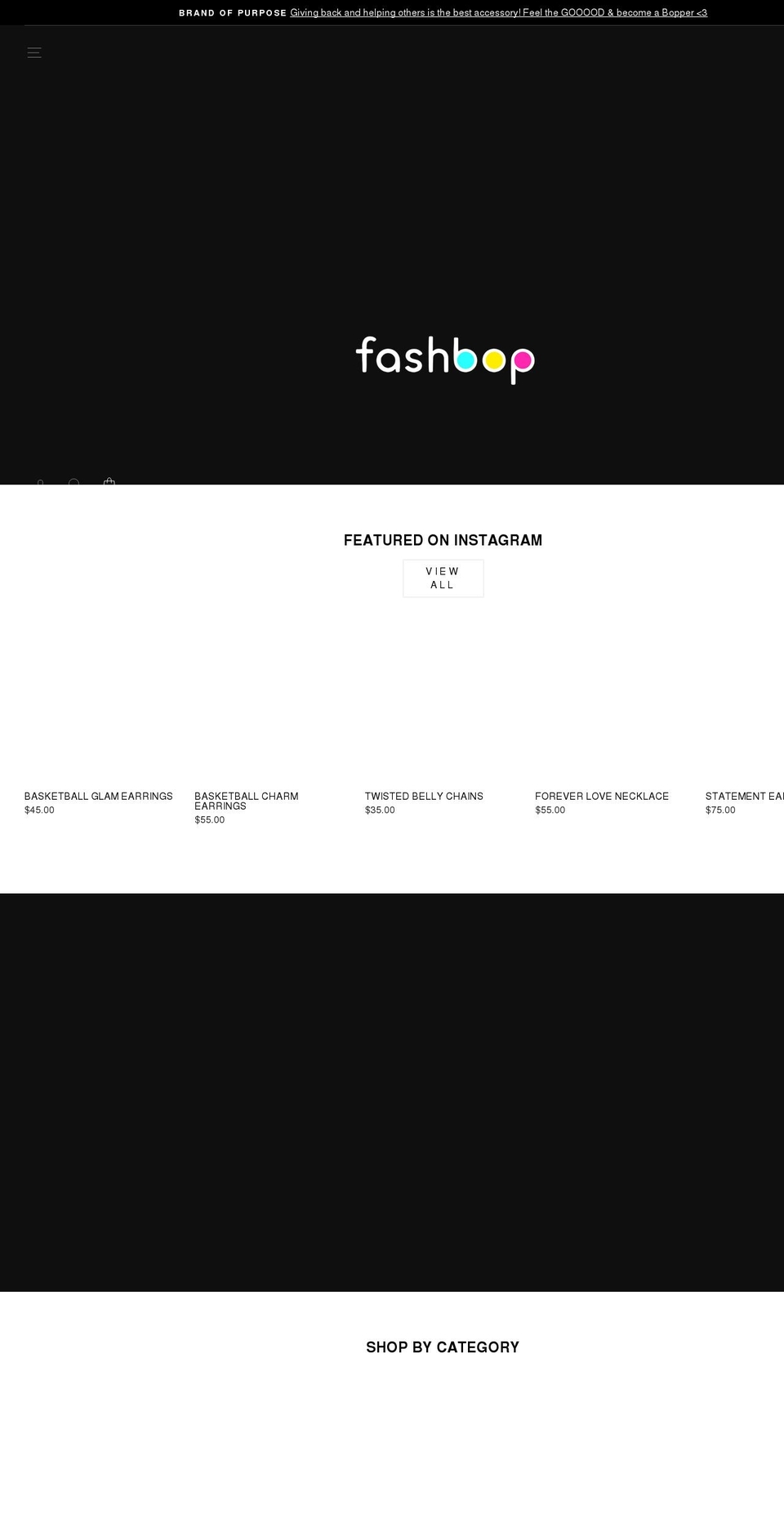 fashbop.com shopify website screenshot