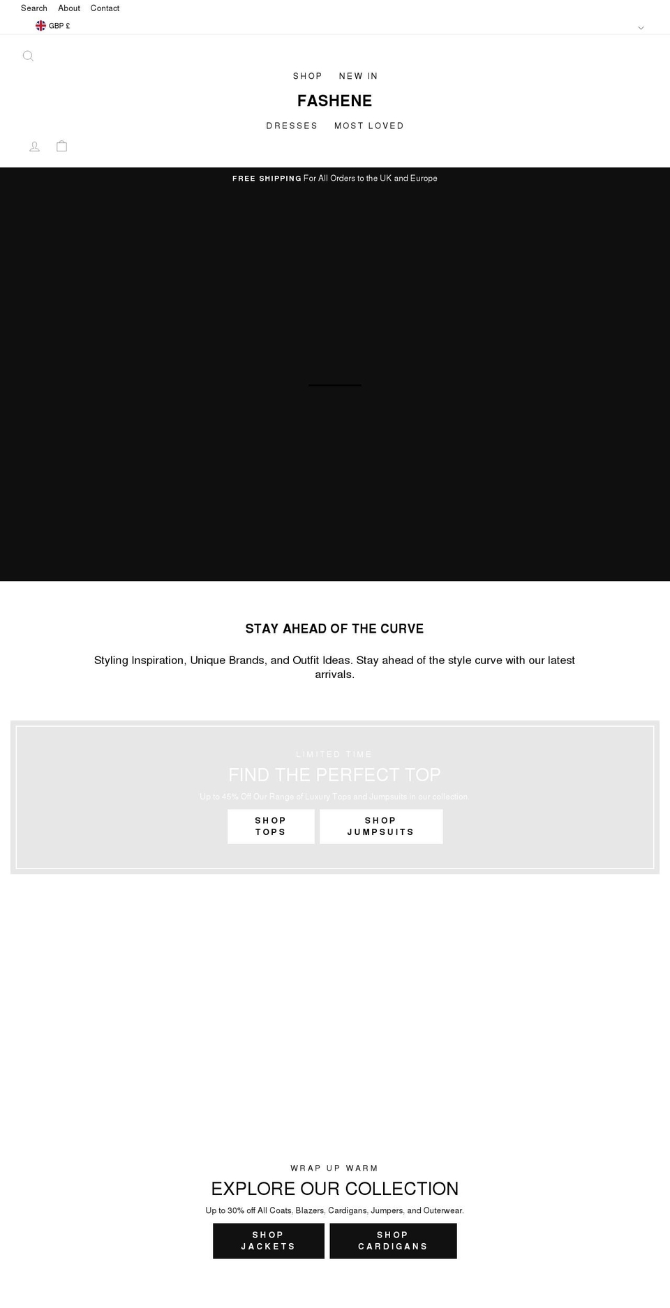 fashene.com shopify website screenshot