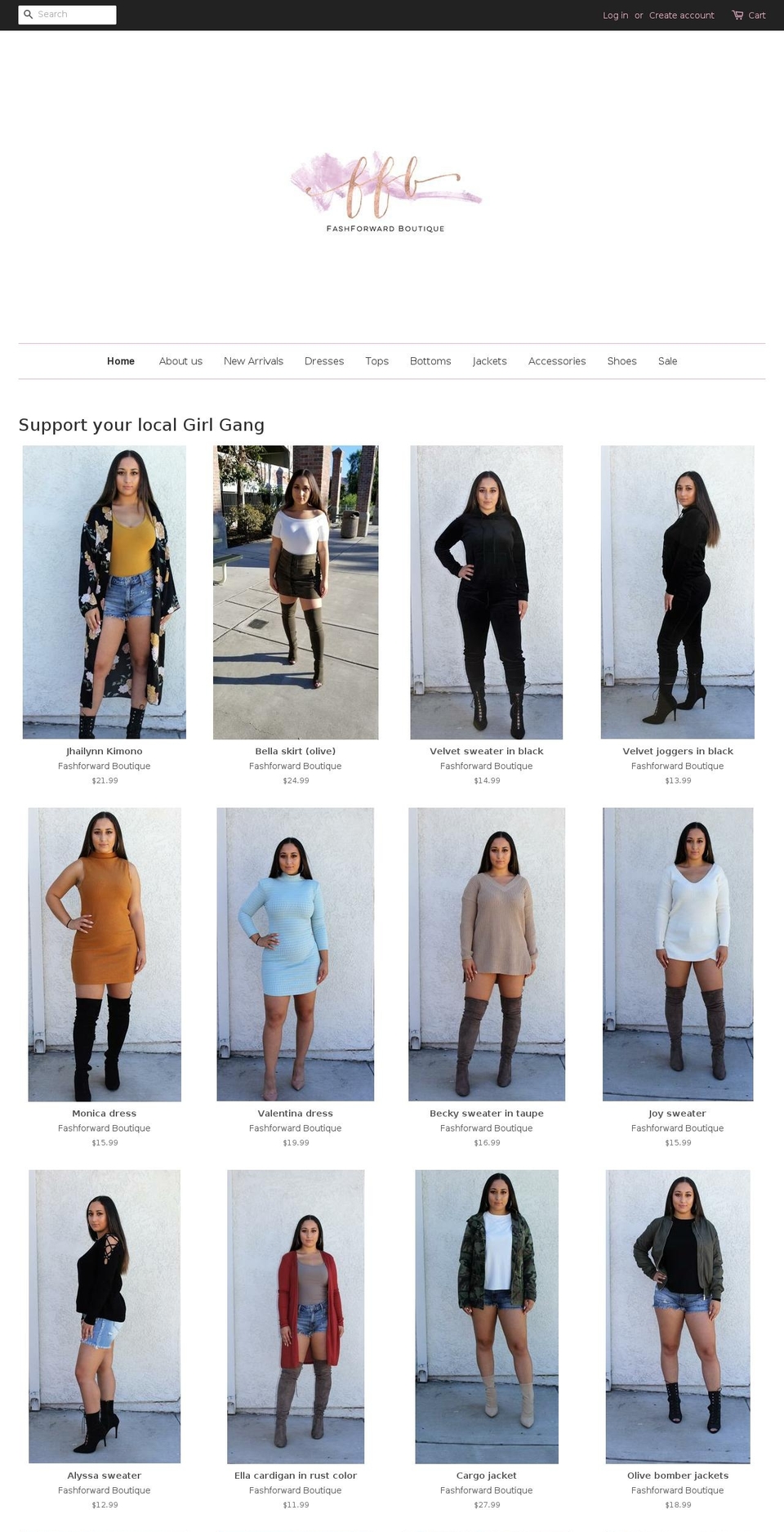 fashforward-boutique.com shopify website screenshot