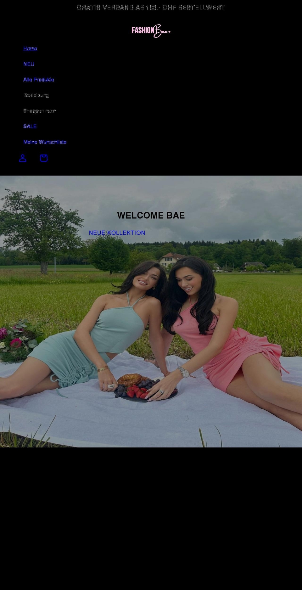 fashion-bae.com shopify website screenshot