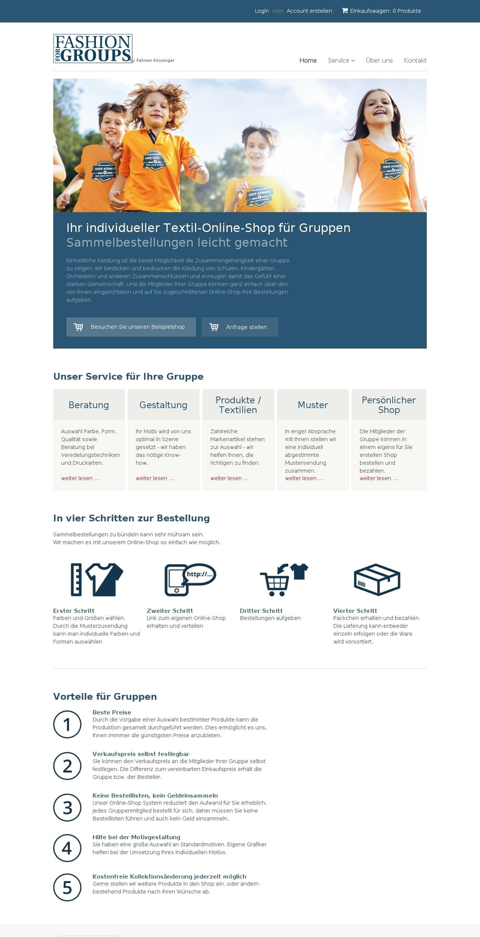 fashion-for-groups.de shopify website screenshot