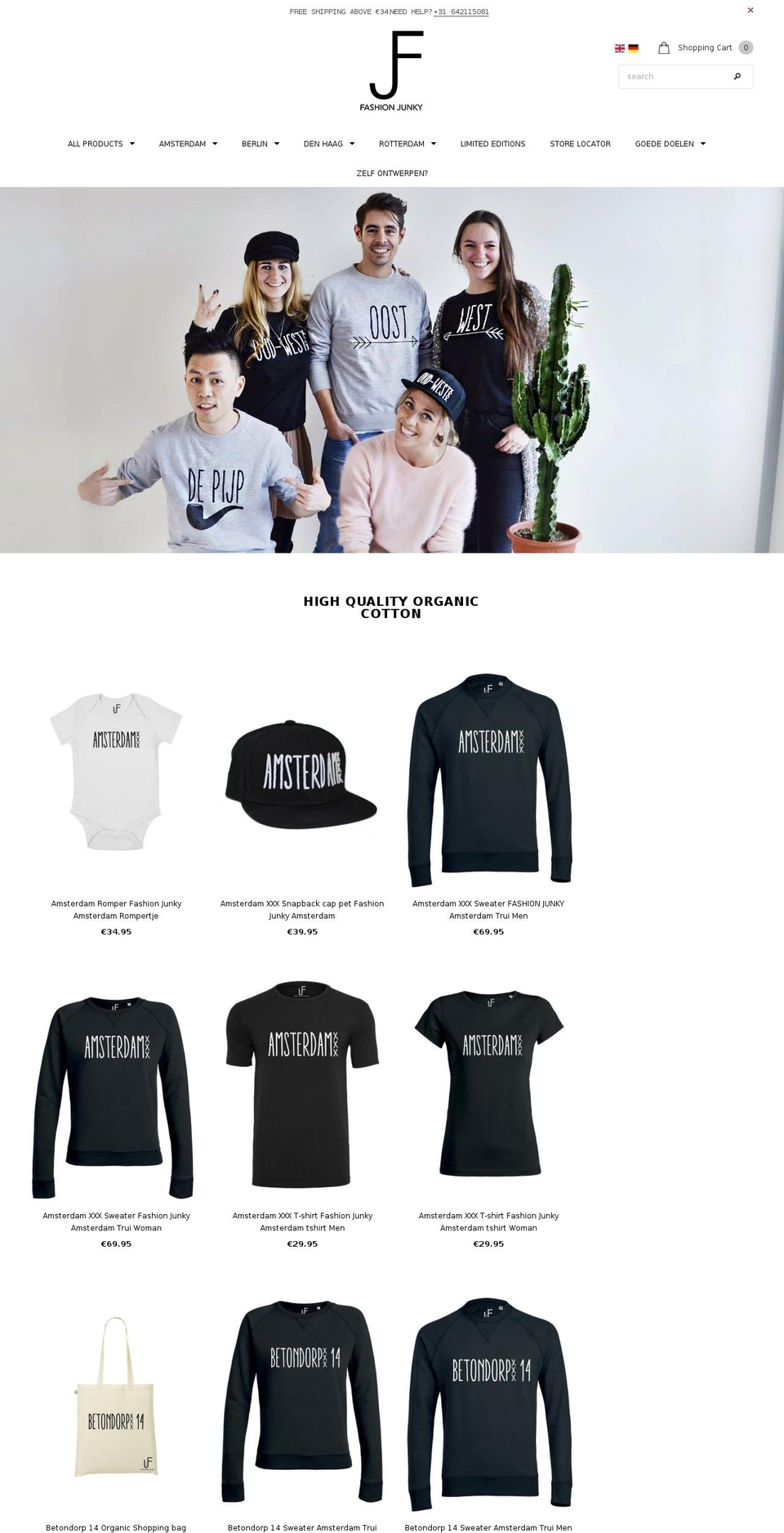 fashion-junky.com — Shopify storefront screenshot