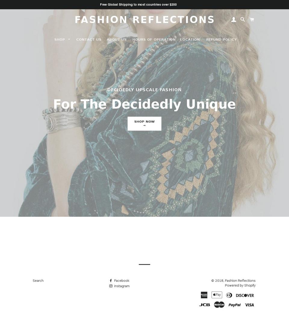 fashion-reflections.com — Shopify storefront screenshot