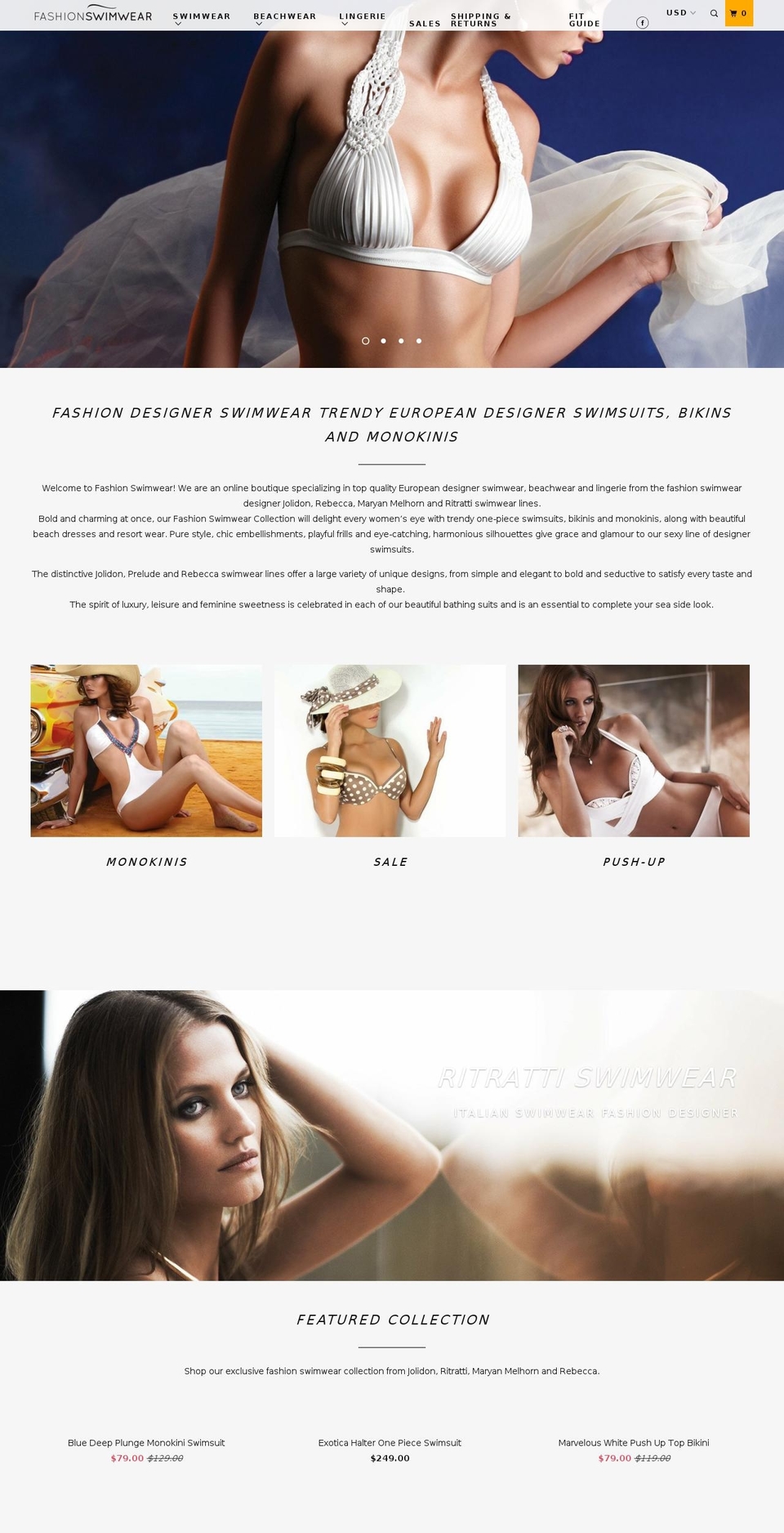 fashion-swimwear.com shopify website screenshot