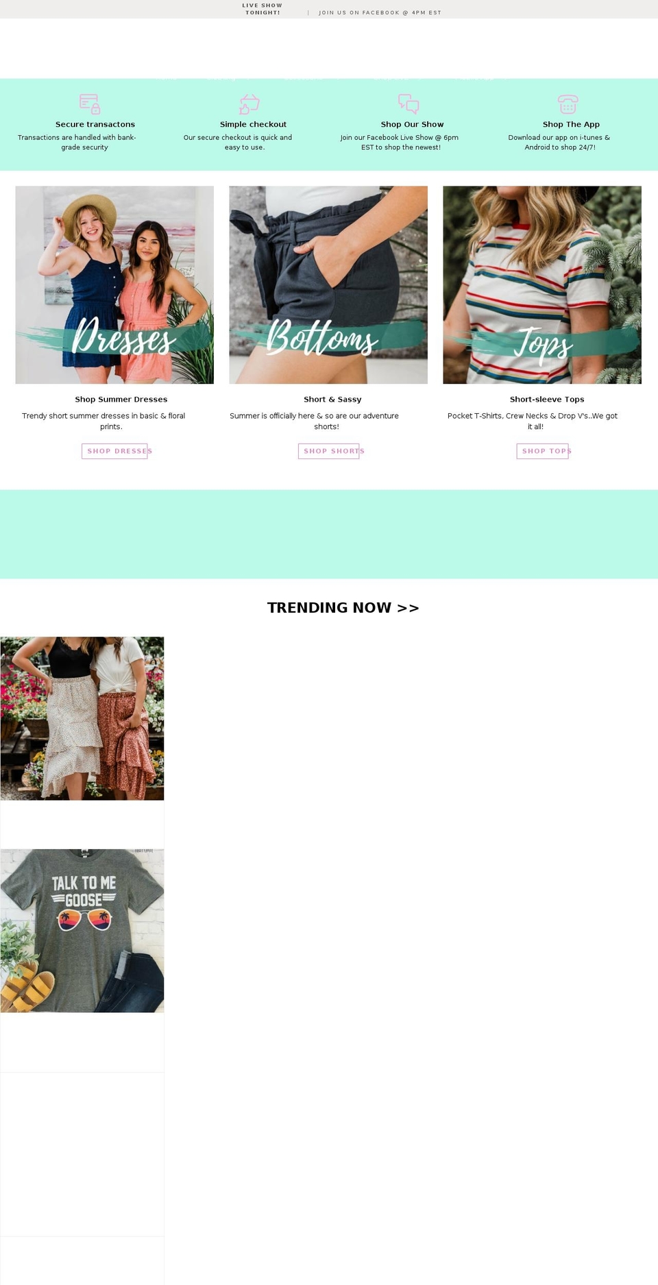 fashion15belowshop.com shopify website screenshot