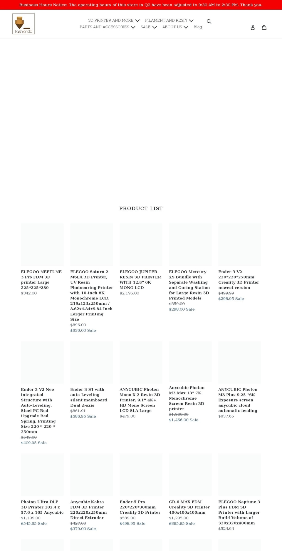 fashion3d.com.au shopify website screenshot