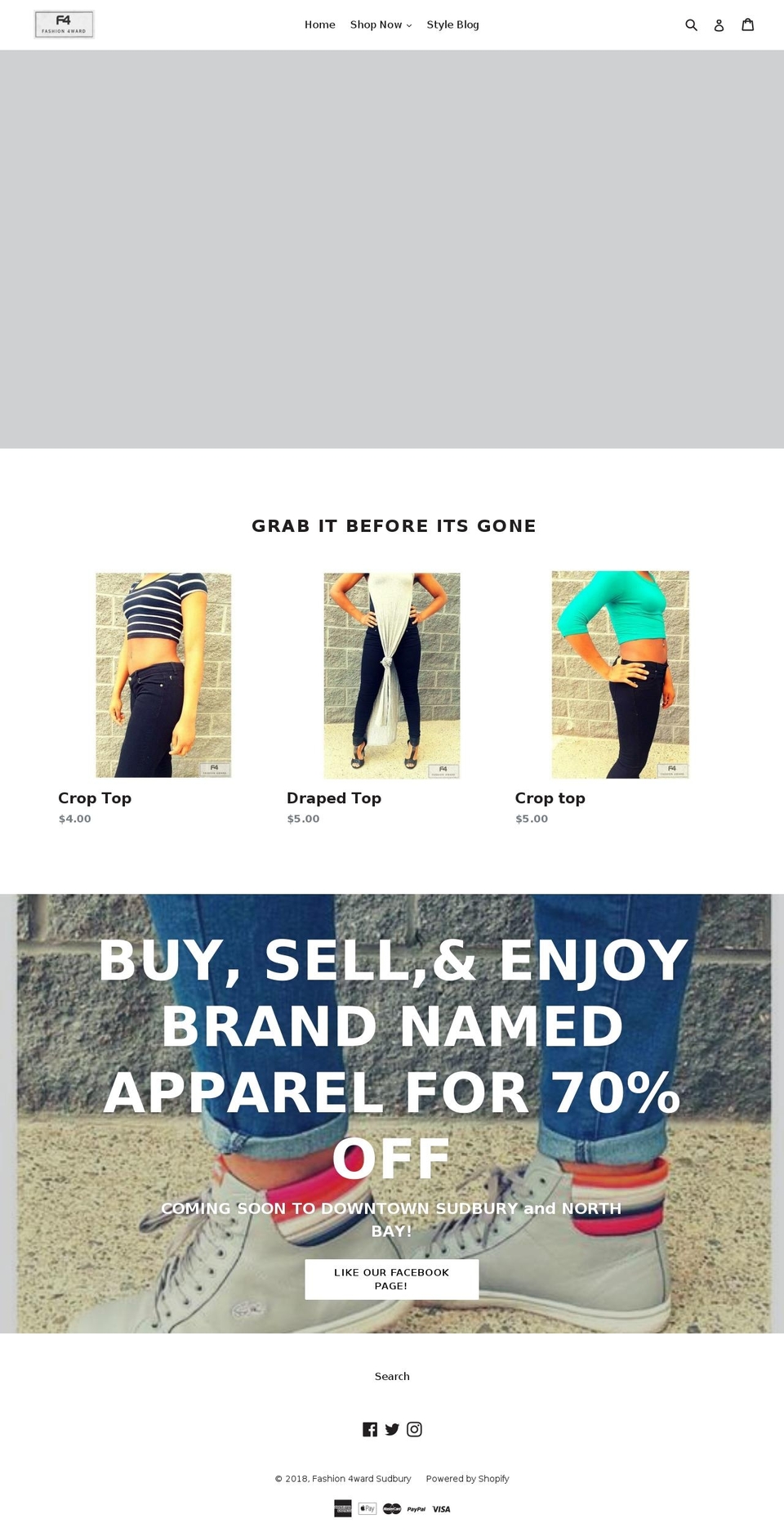 fashion4wardsudbury.com — Shopify storefront screenshot