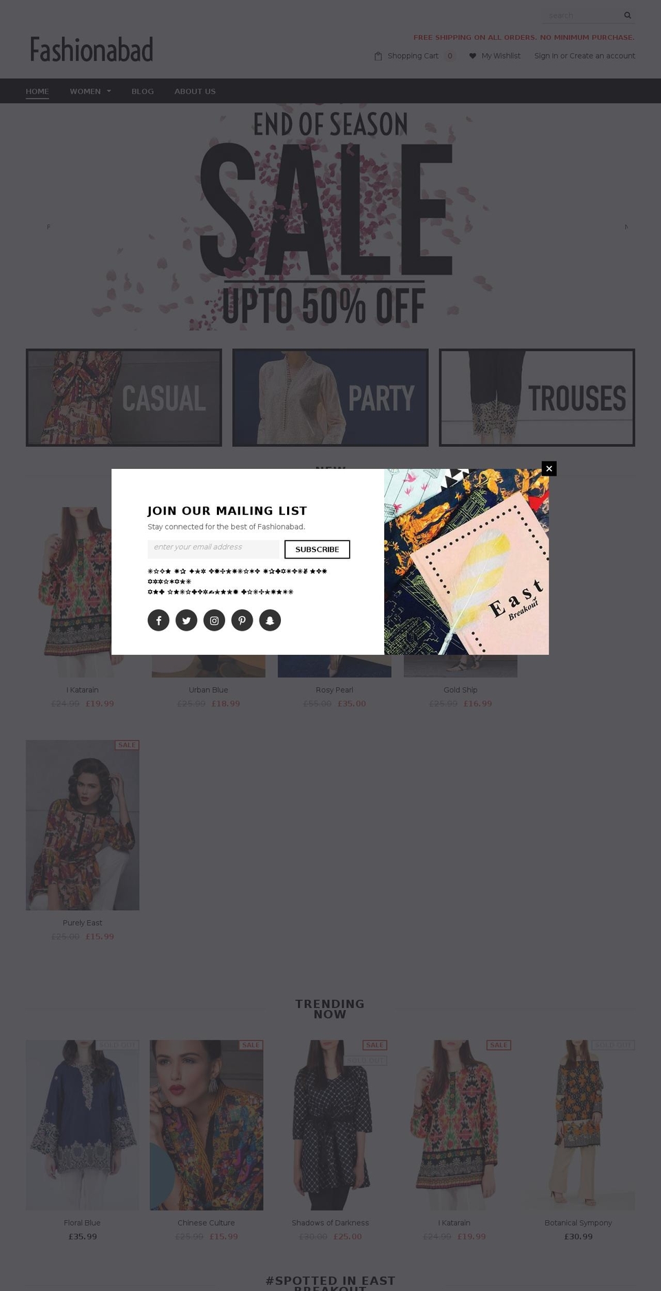 fashionabad.com shopify website screenshot