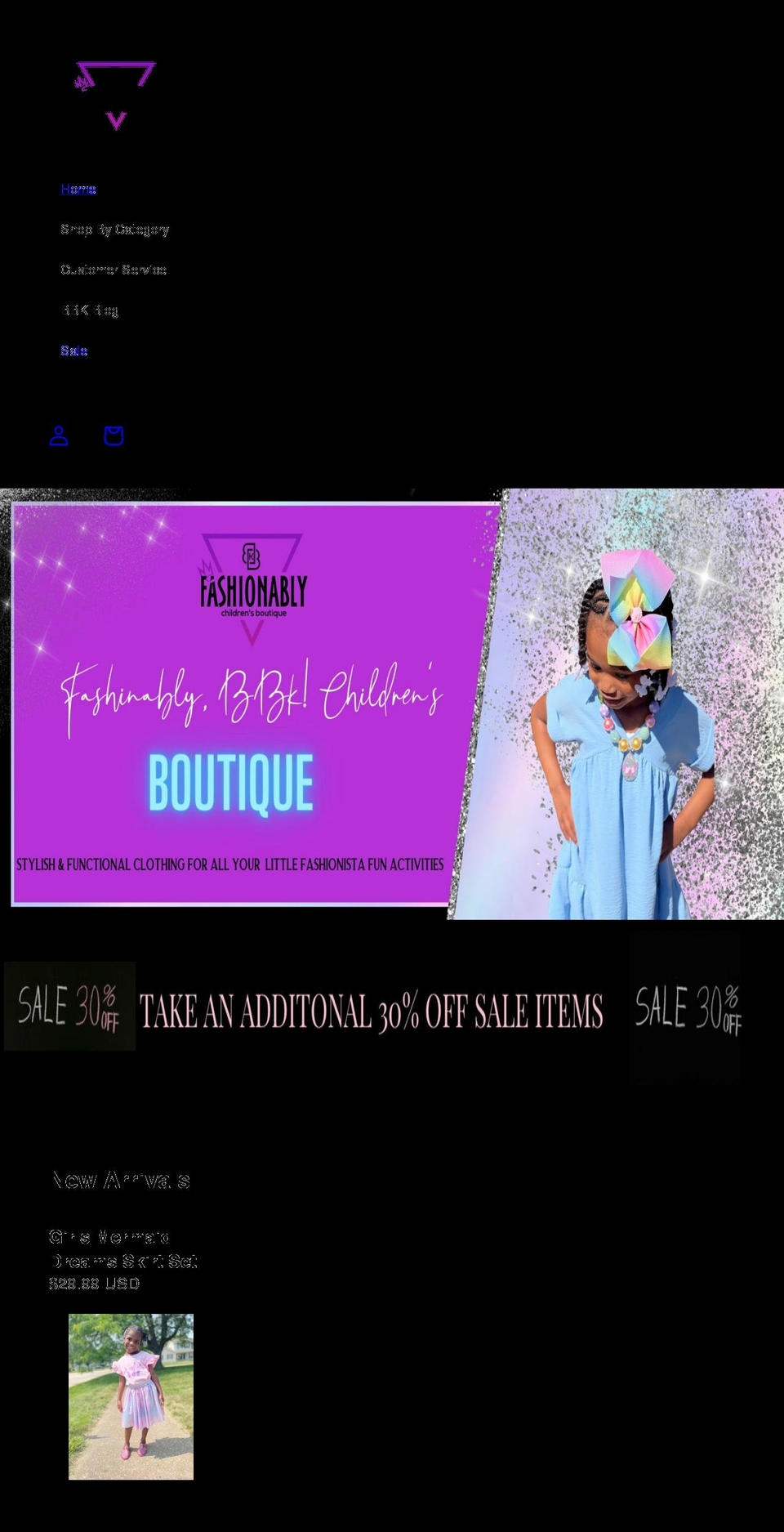 fashionablybbk.com shopify website screenshot