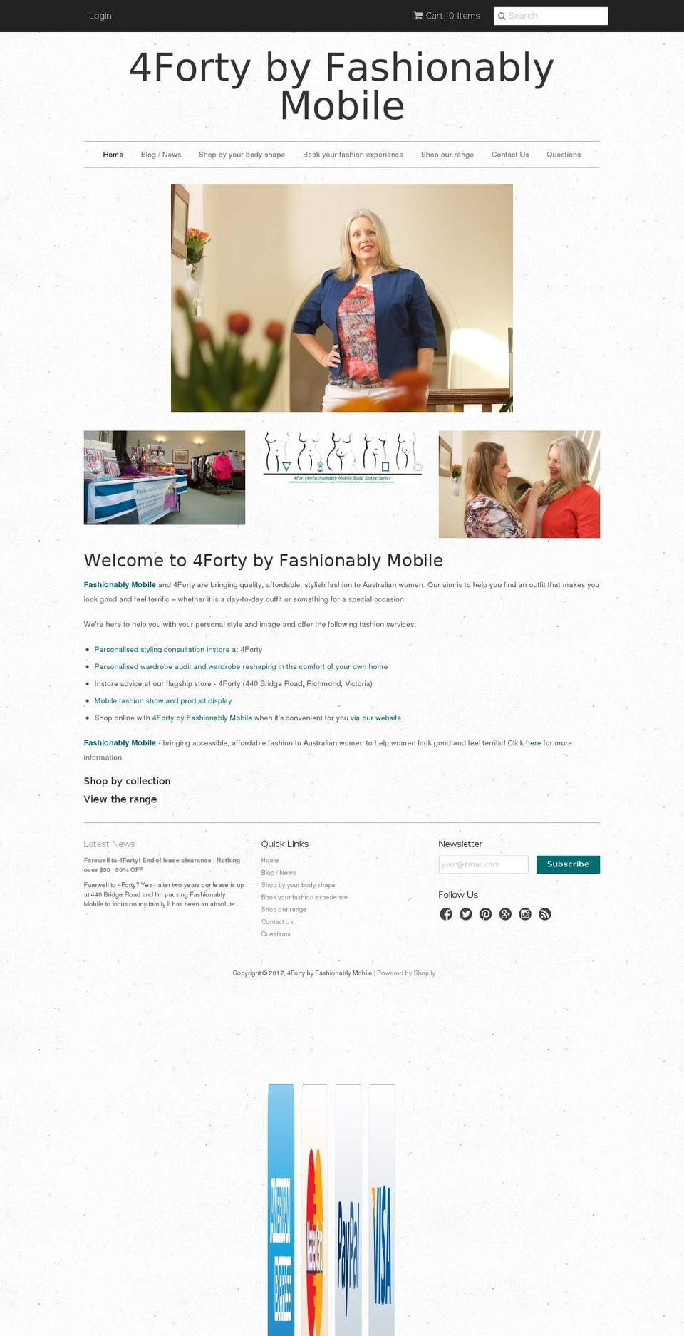 fashionablymobile.com.au shopify website screenshot