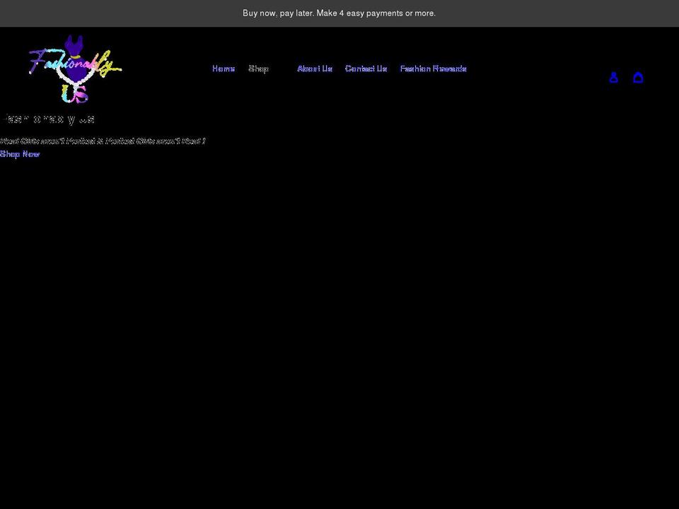 fashionablyus.net shopify website screenshot
