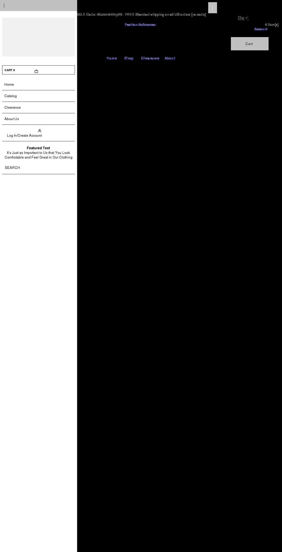 Design Update Shopify theme site example fashionactivewear.com