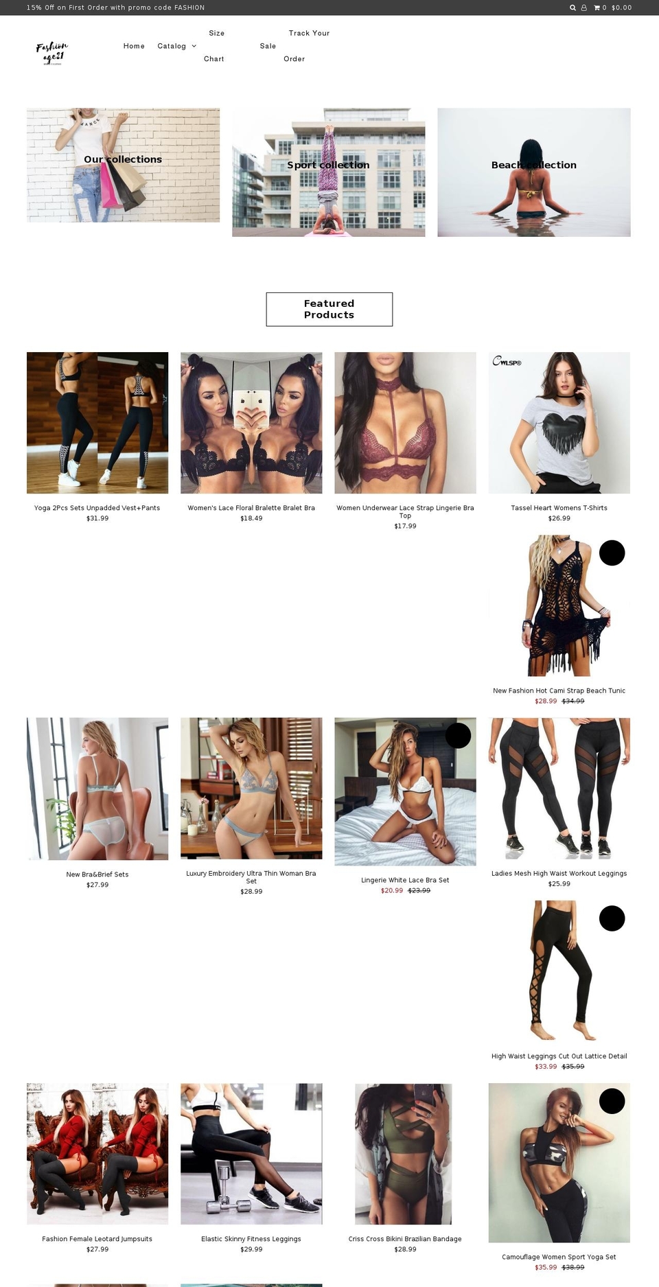 fashionage21.com — Shopify storefront screenshot