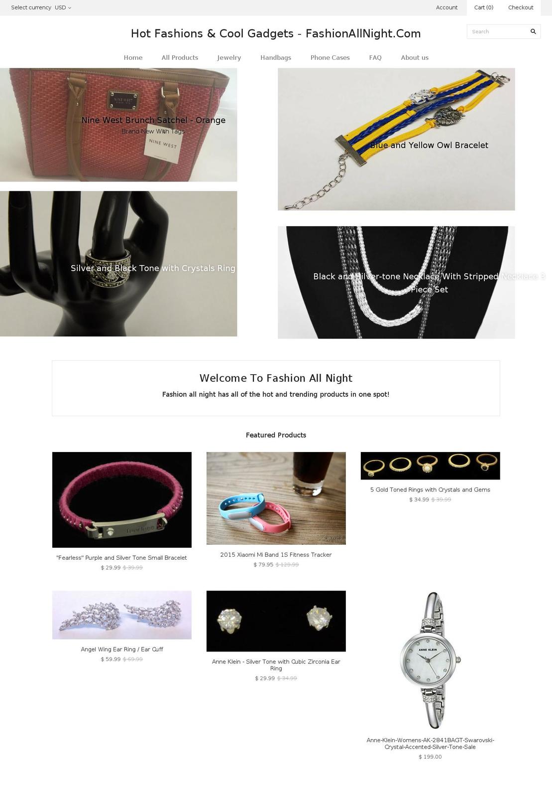 fashionallnight.com — Shopify storefront screenshot