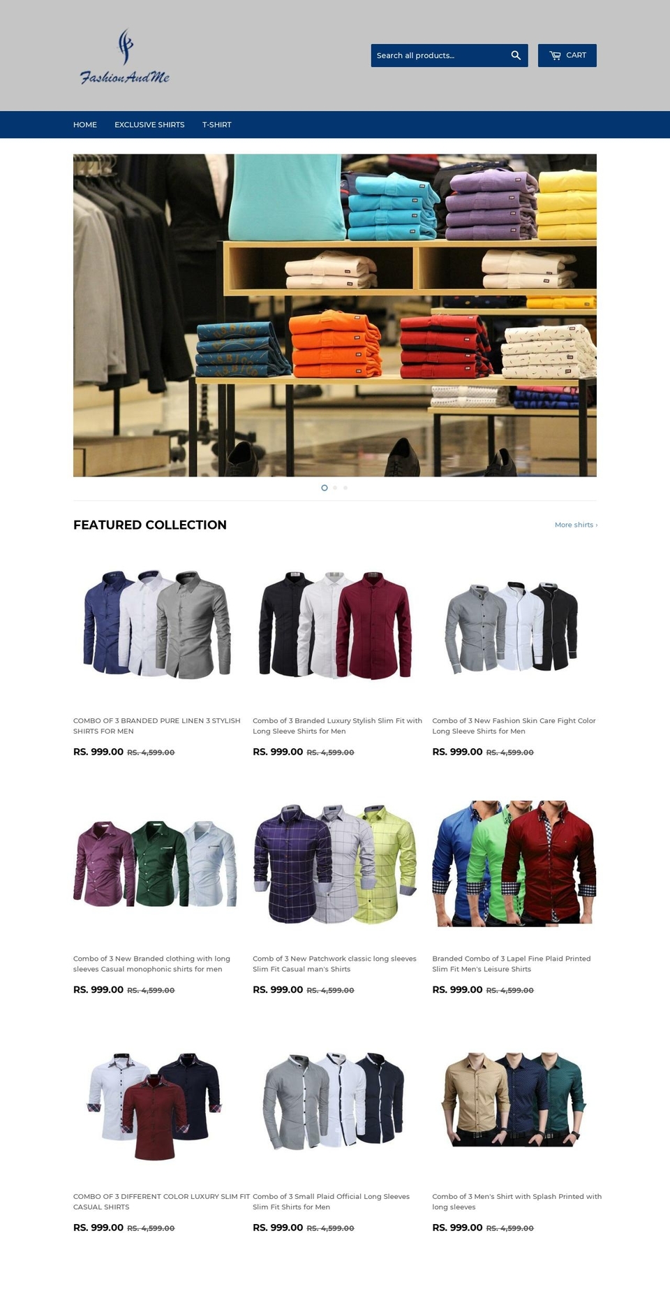 fashionandme.in shopify website screenshot