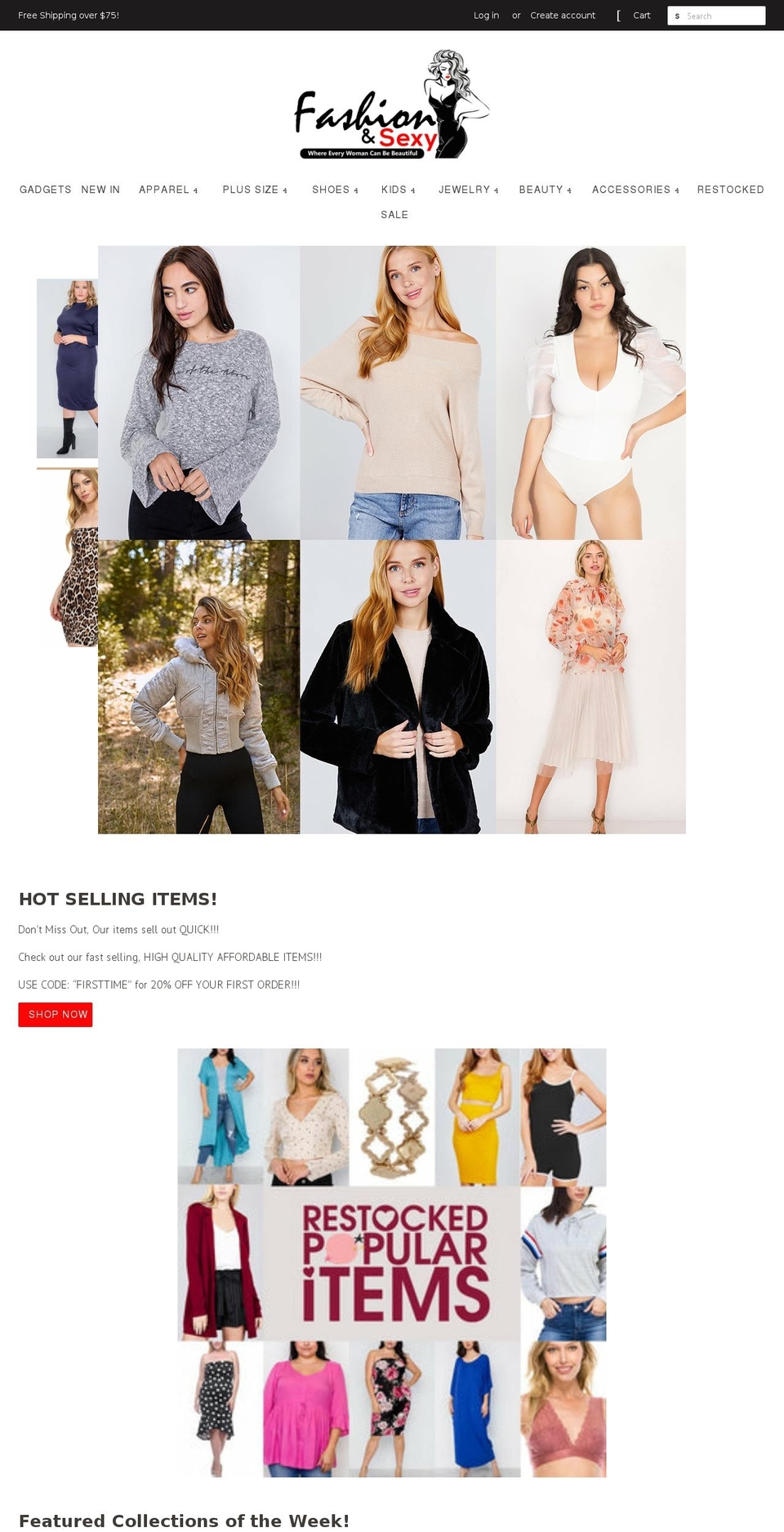 vistarapid-com-m Shopify theme site example fashionandsexy.com