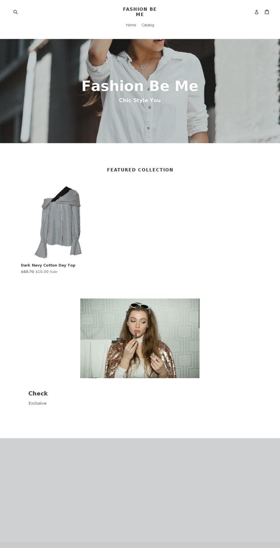 fashionbeme.com — Shopify storefront screenshot