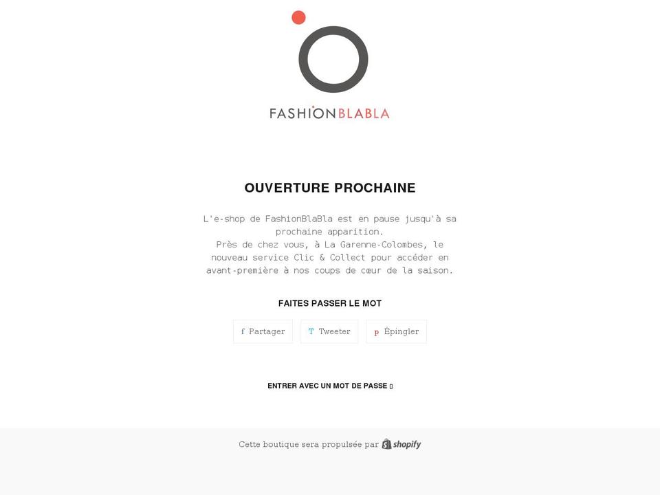 fashionblabla.com shopify website screenshot