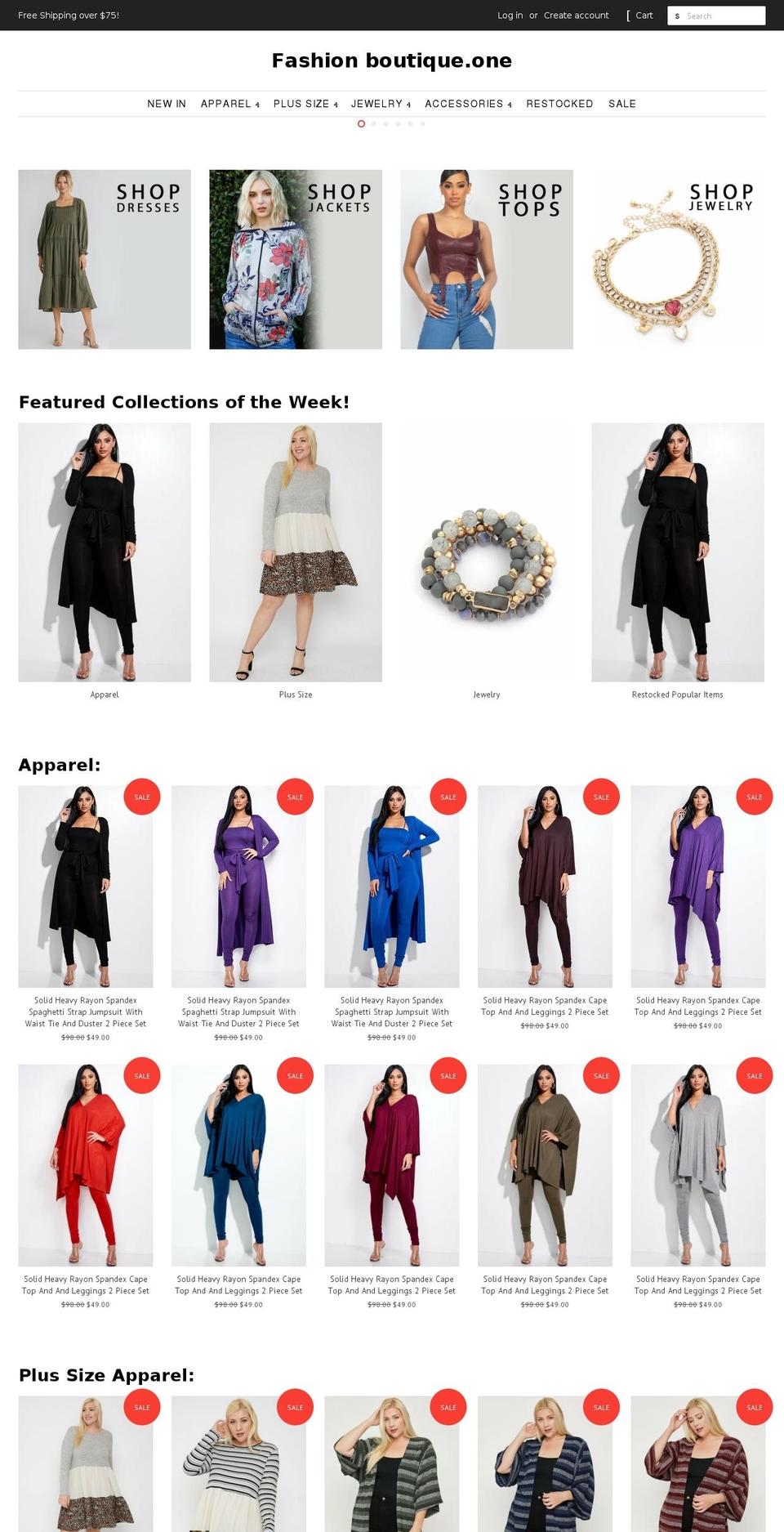 fashionboutique.one shopify website screenshot
