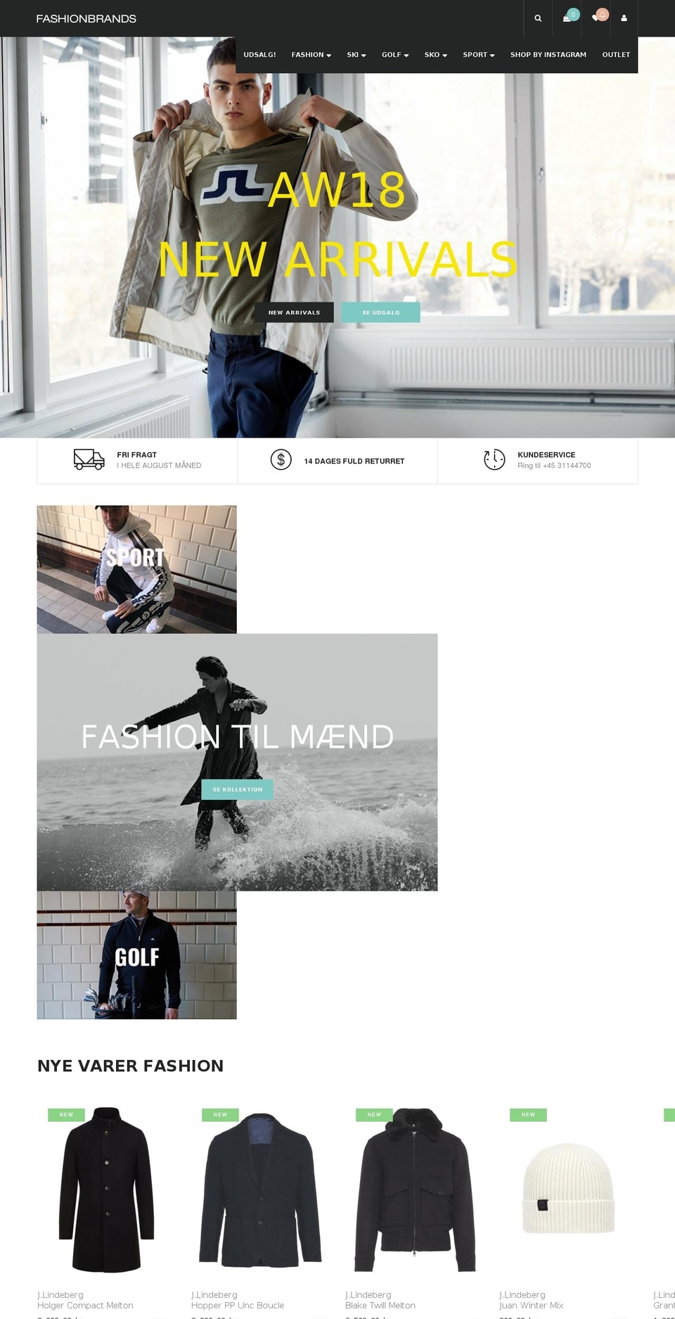 fashionbrands.dk shopify website screenshot