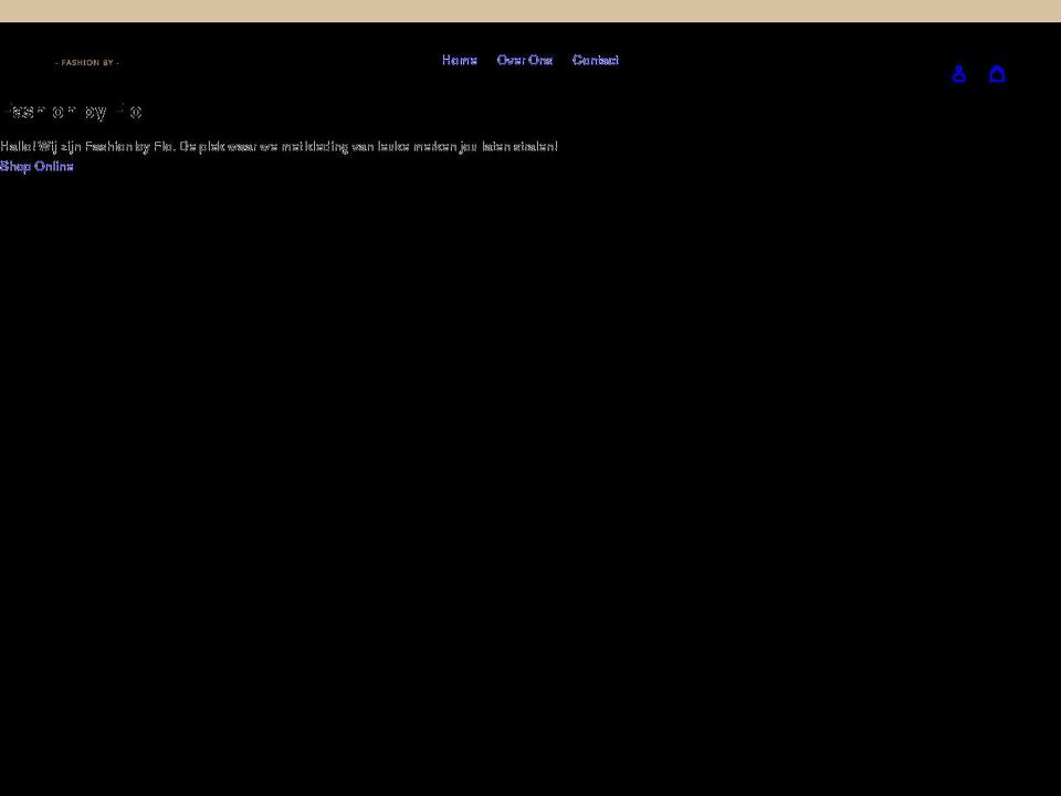 fashionbyflo.nl shopify website screenshot