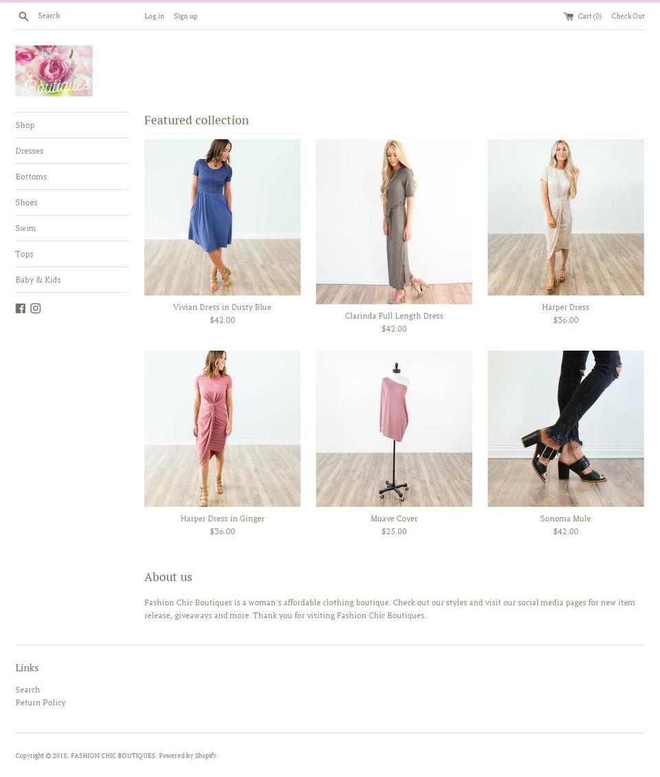 fashionchicboutiques.com — Shopify storefront screenshot