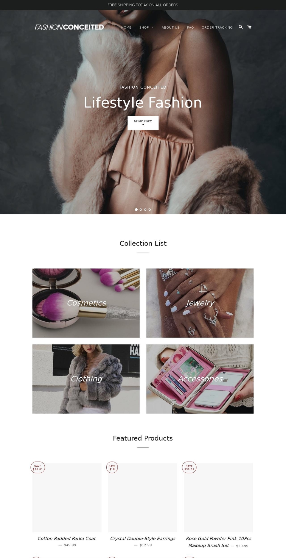 fashionconceited.com shopify website screenshot
