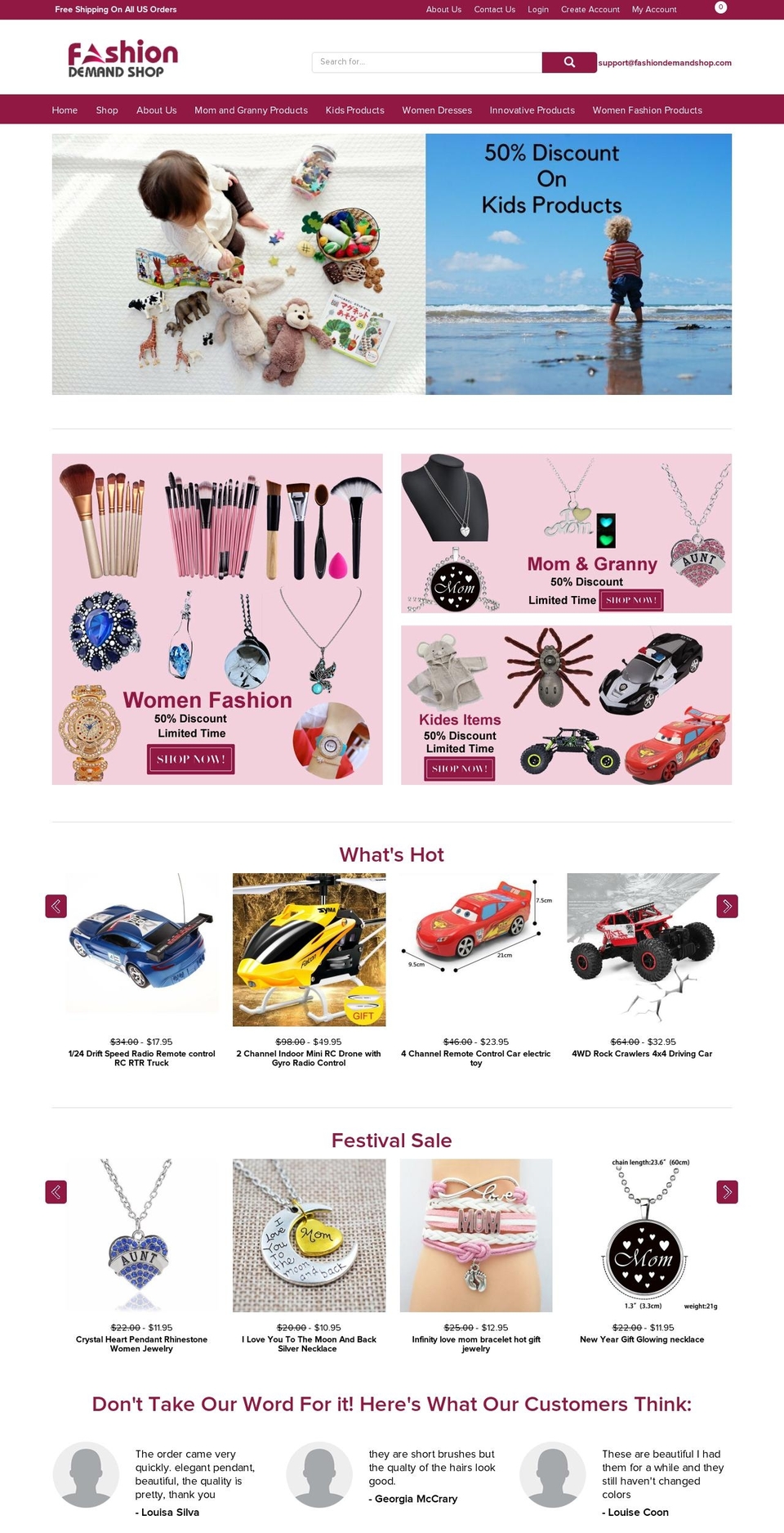 fashiondemandshop.com — Shopify storefront screenshot