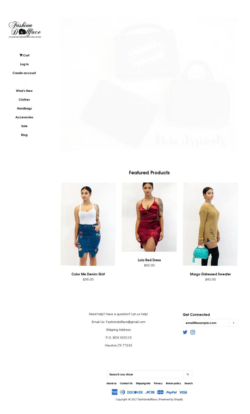fashiondollface.com shopify website screenshot