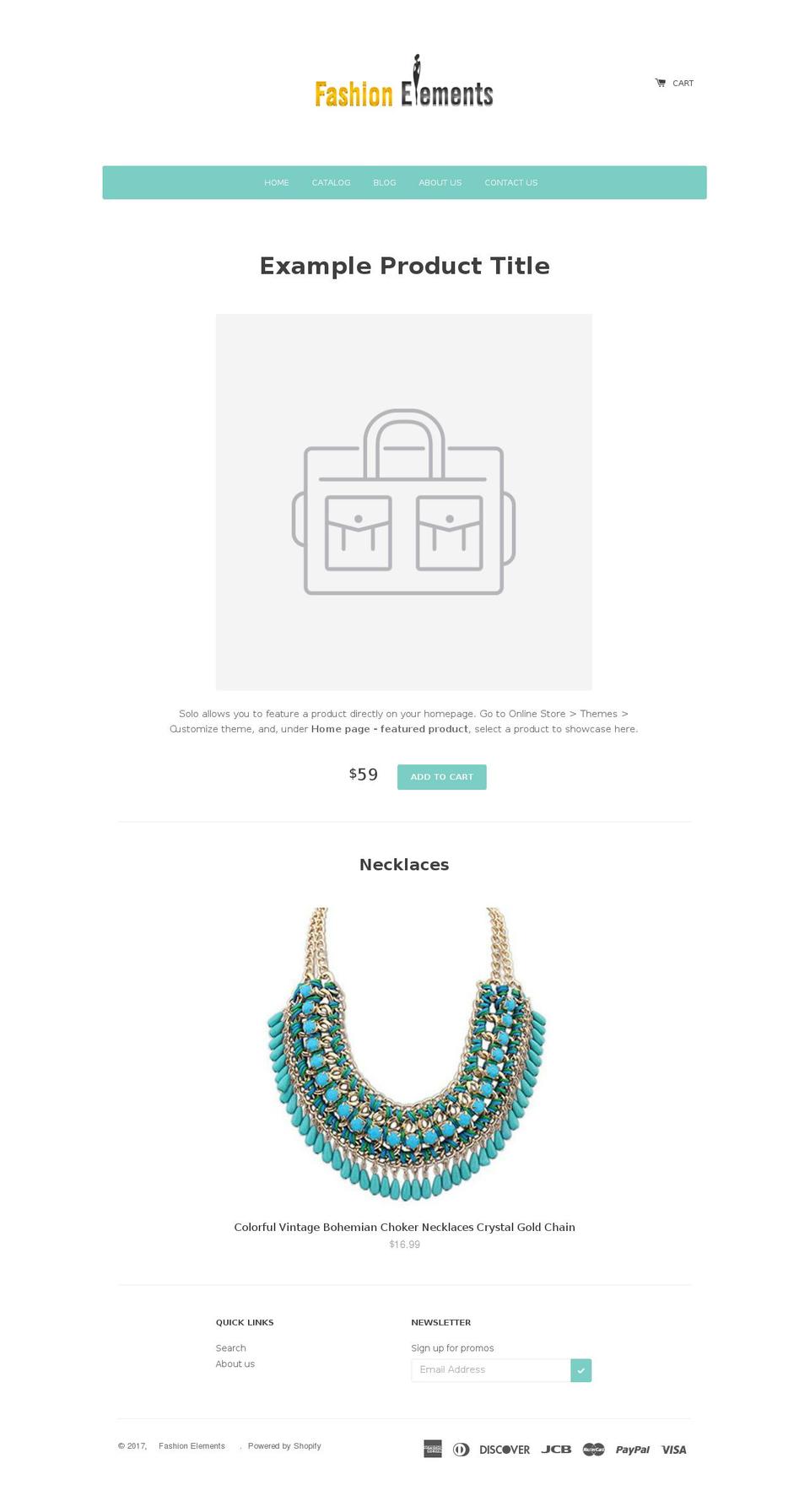 fashionelements.net shopify website screenshot