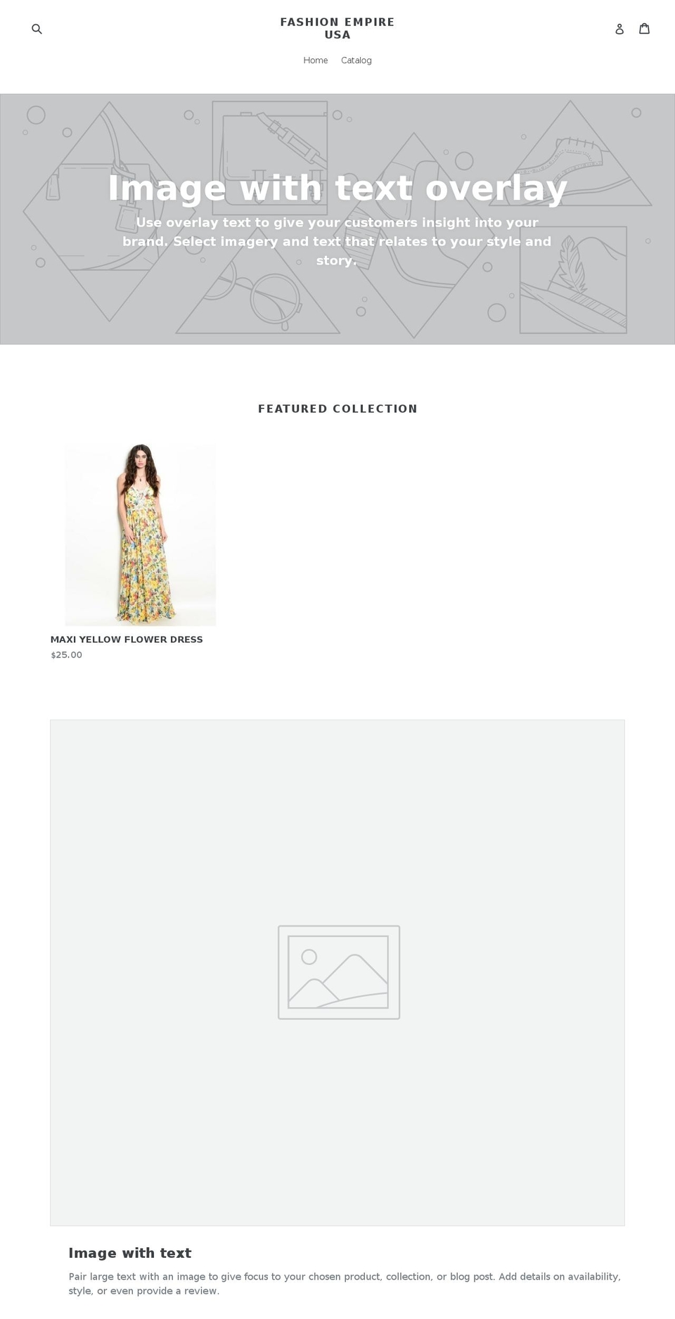 fashionempireusa.com shopify website screenshot