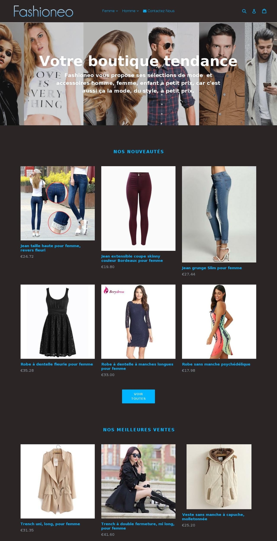 fashioneo.fr shopify website screenshot