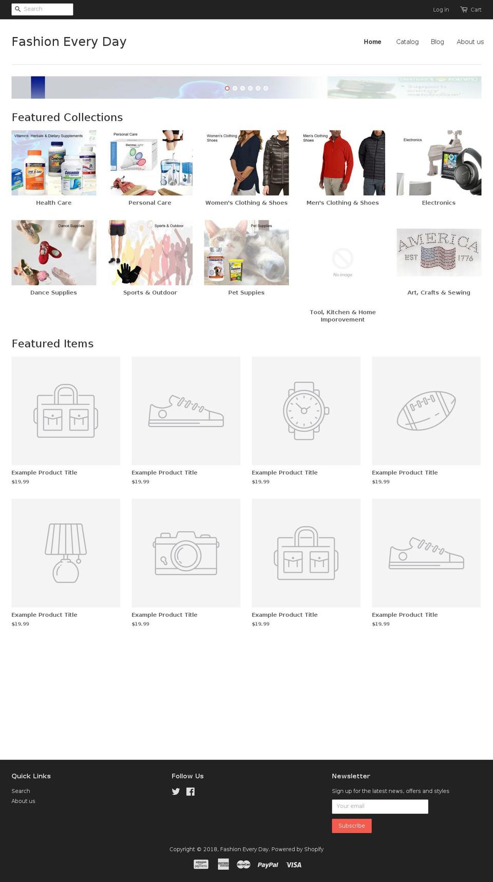 fashioneveryday.com — Shopify storefront screenshot