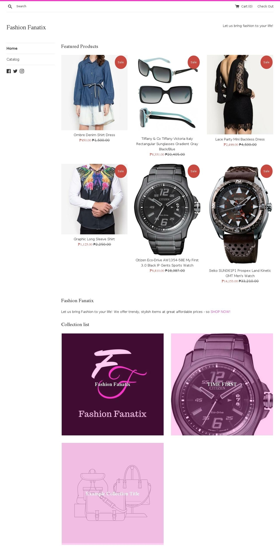 fashionfanatix.com — Shopify storefront screenshot