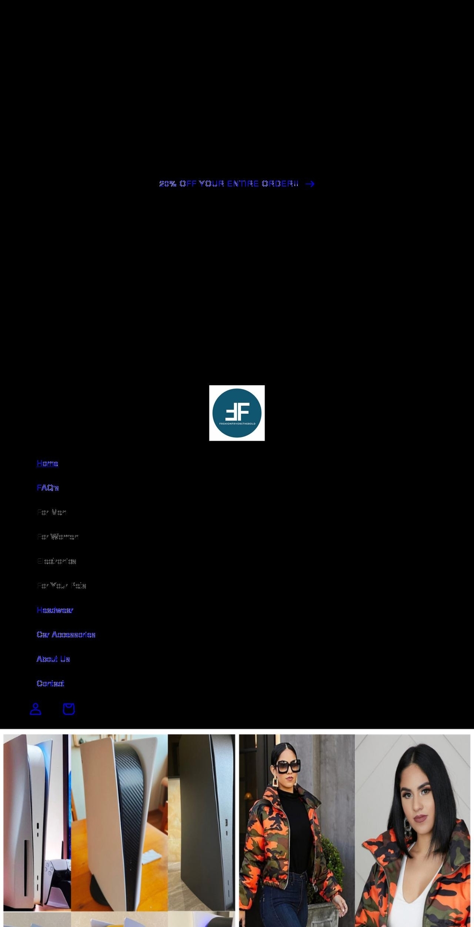 fashionfavorsthebold.com shopify website screenshot