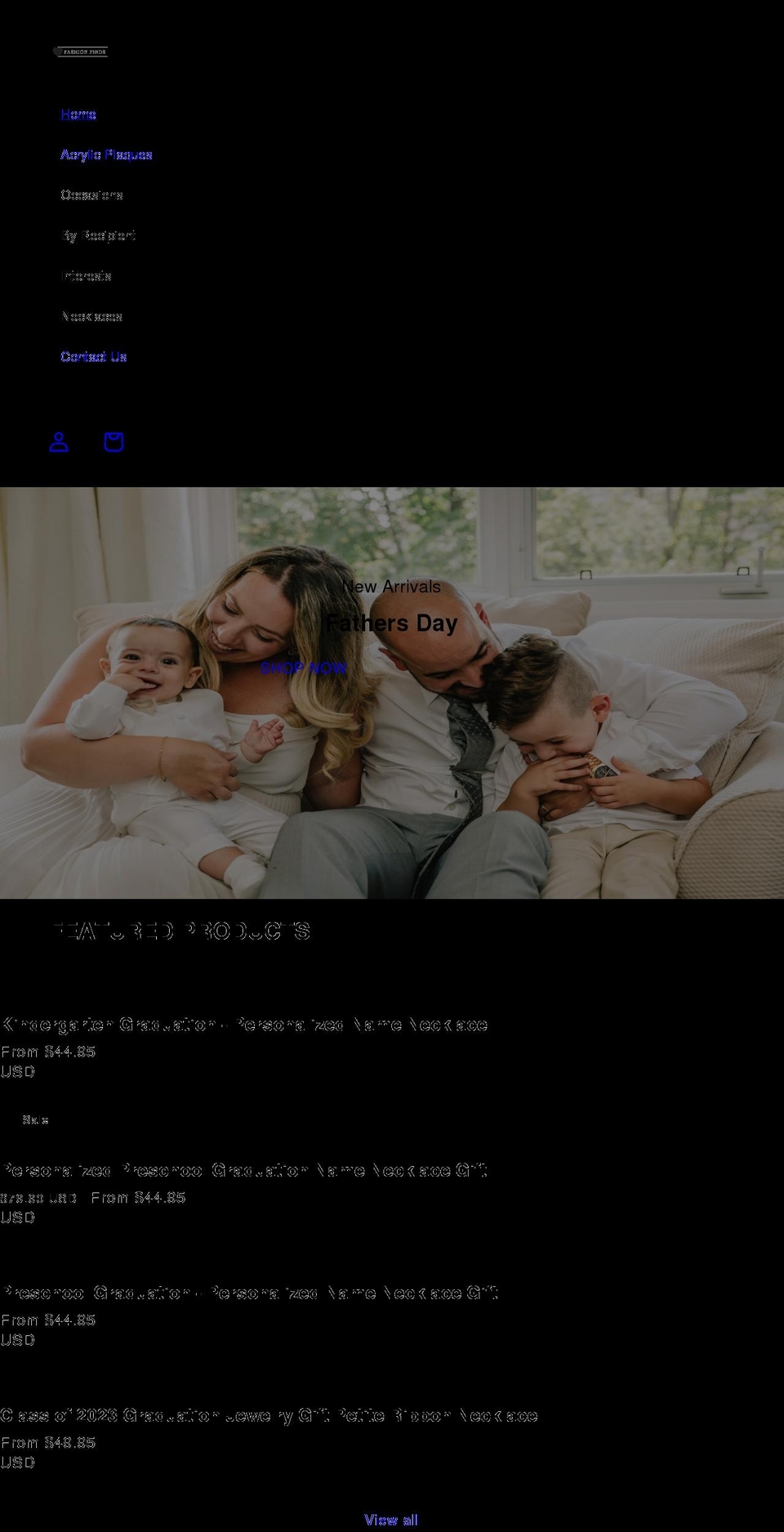 fashionfinds4u.com shopify website screenshot