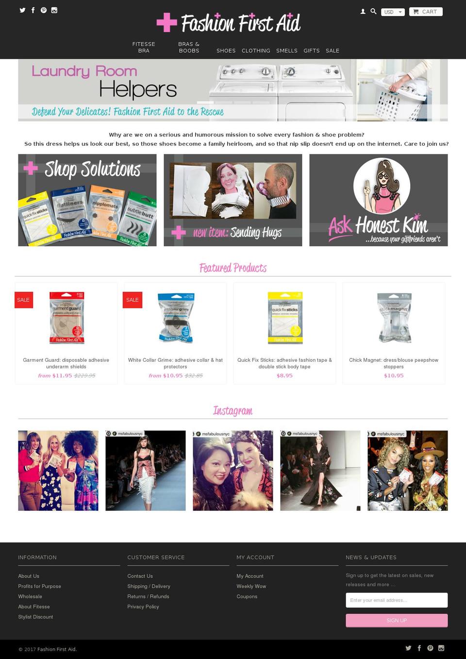 fashionfirstaid.com shopify website screenshot