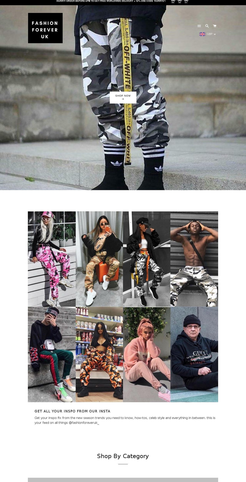 fashionforeveruk.com shopify website screenshot