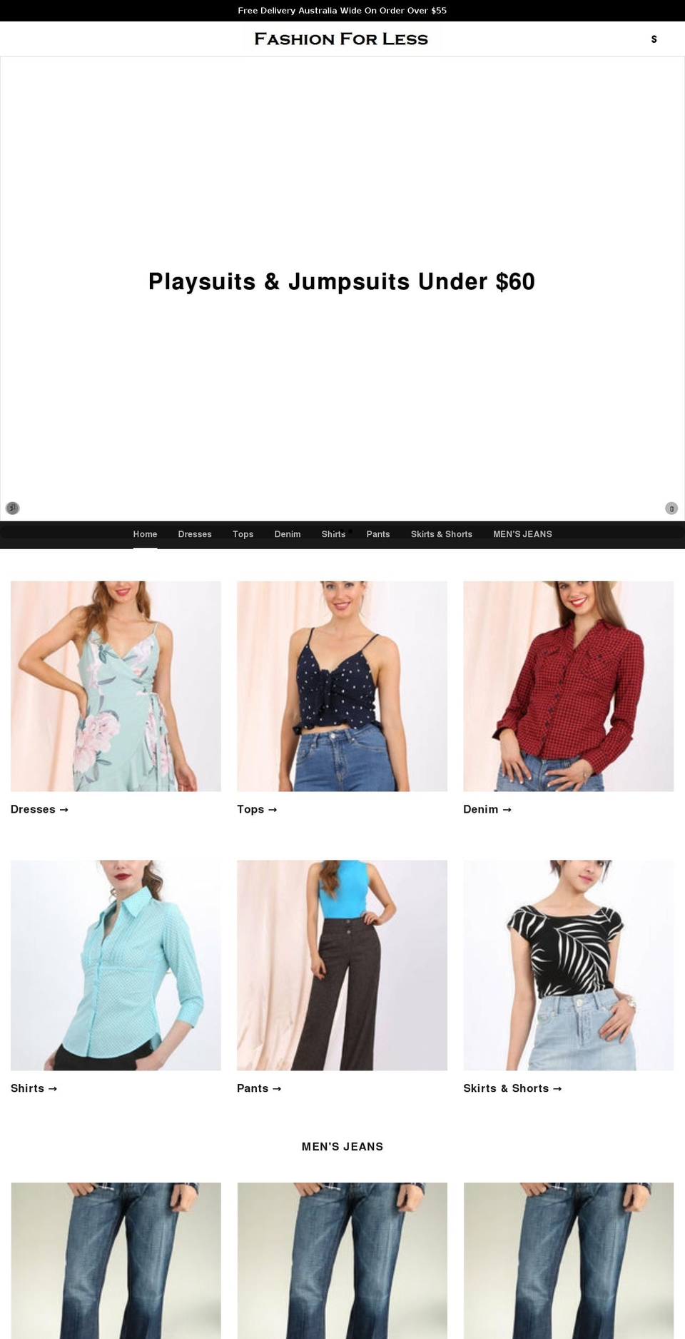 fashionforless.com.au shopify website screenshot