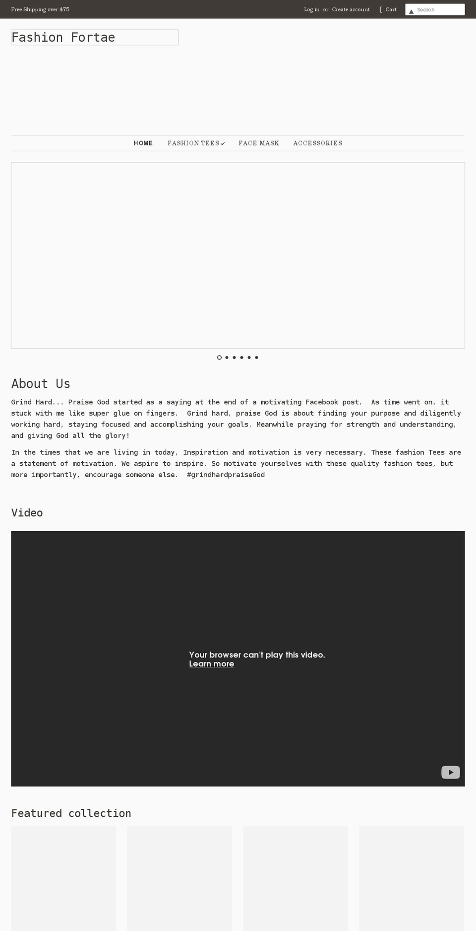 Backup - Shopify theme site example fashionfortae.com