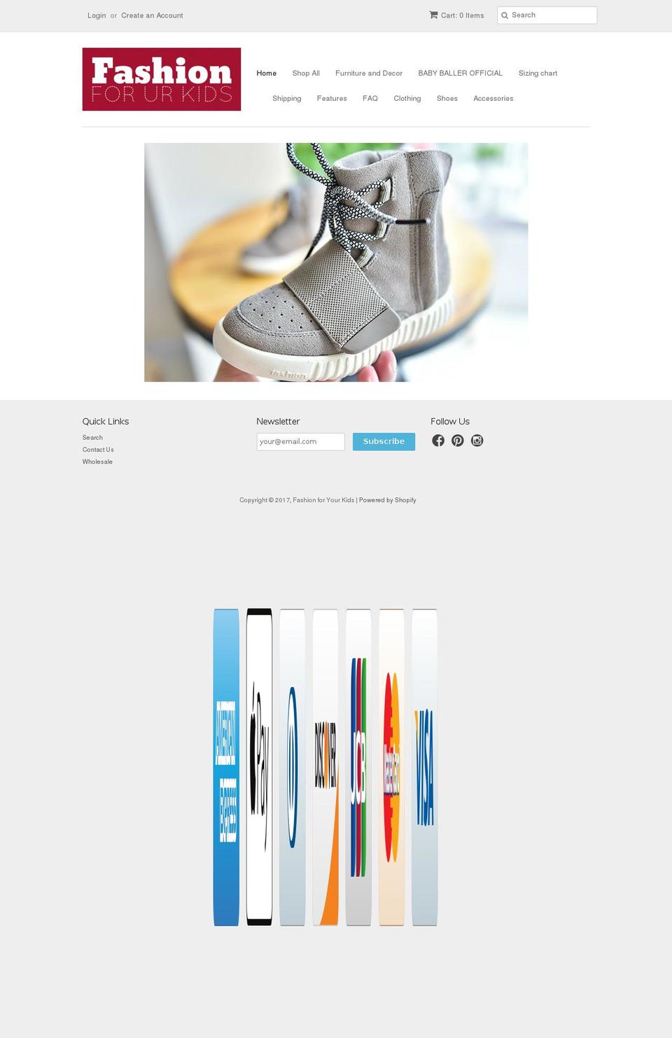 fashionforurkids.com shopify website screenshot