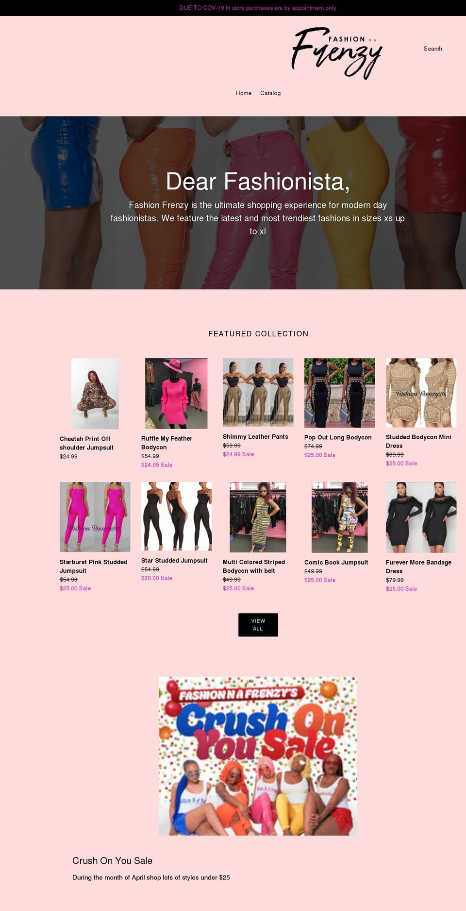 fashionfrenzy216.com shopify website screenshot