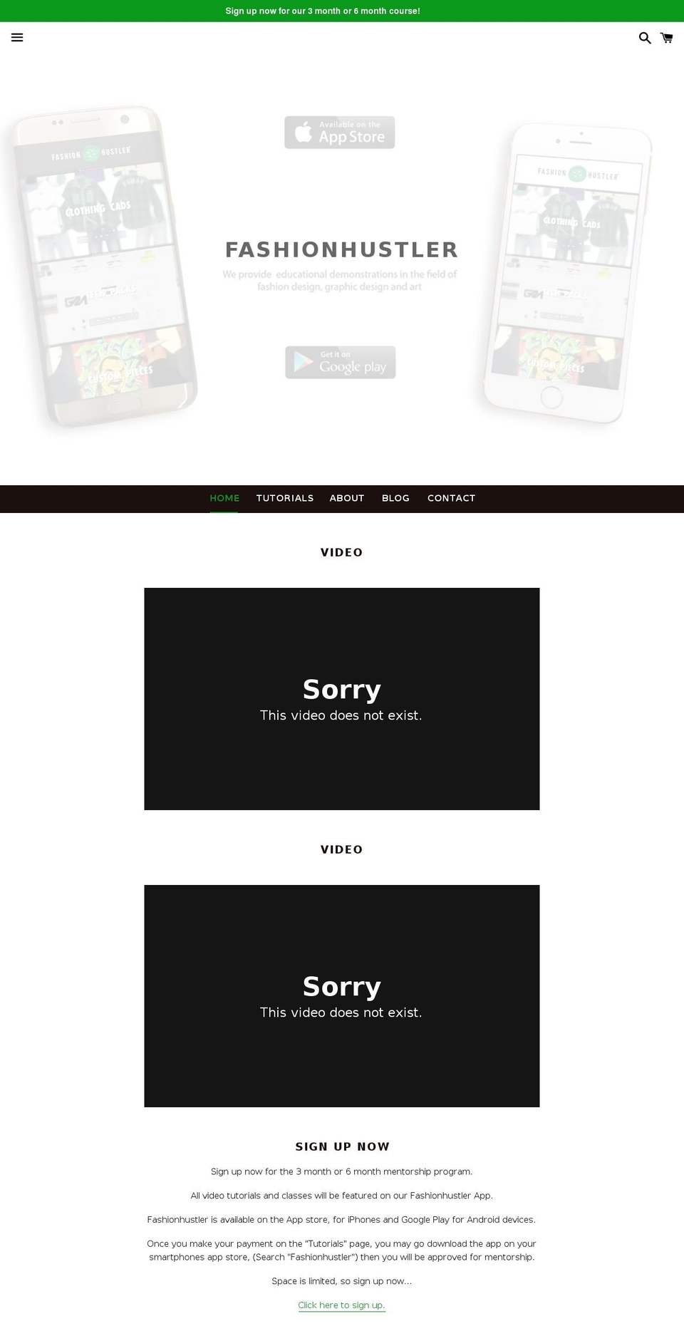 fashionhustler.com — Shopify storefront screenshot