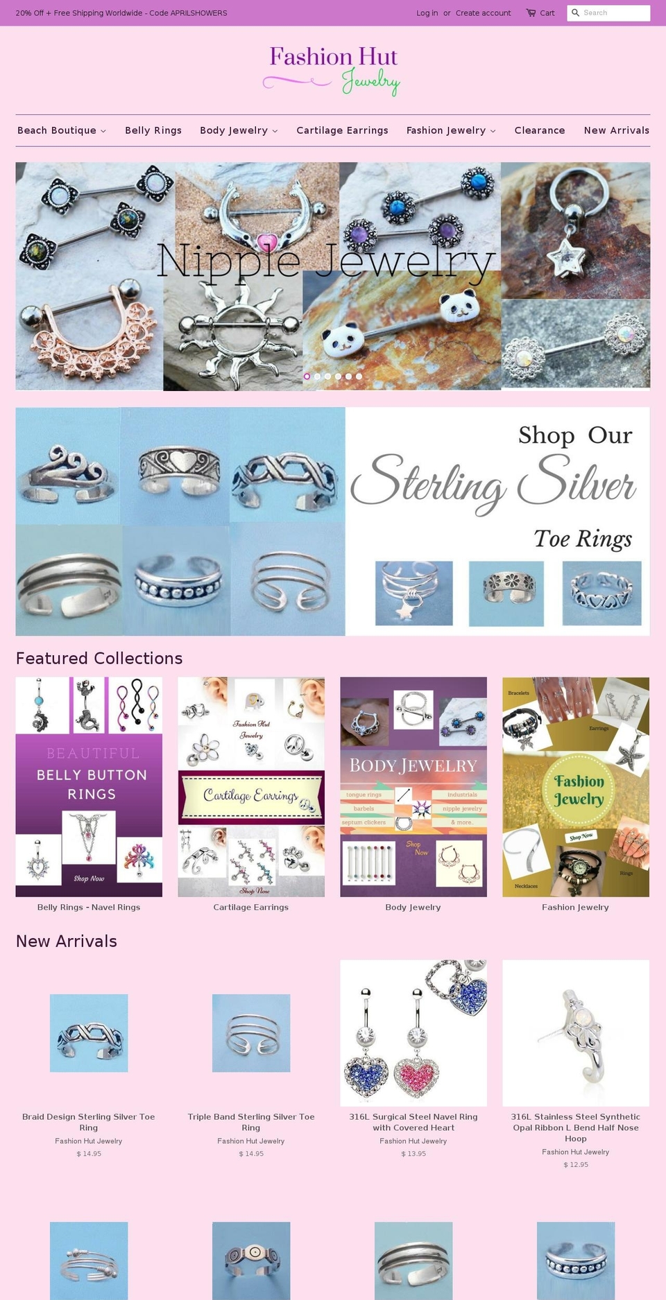 fashionhutjewelry.com shopify website screenshot