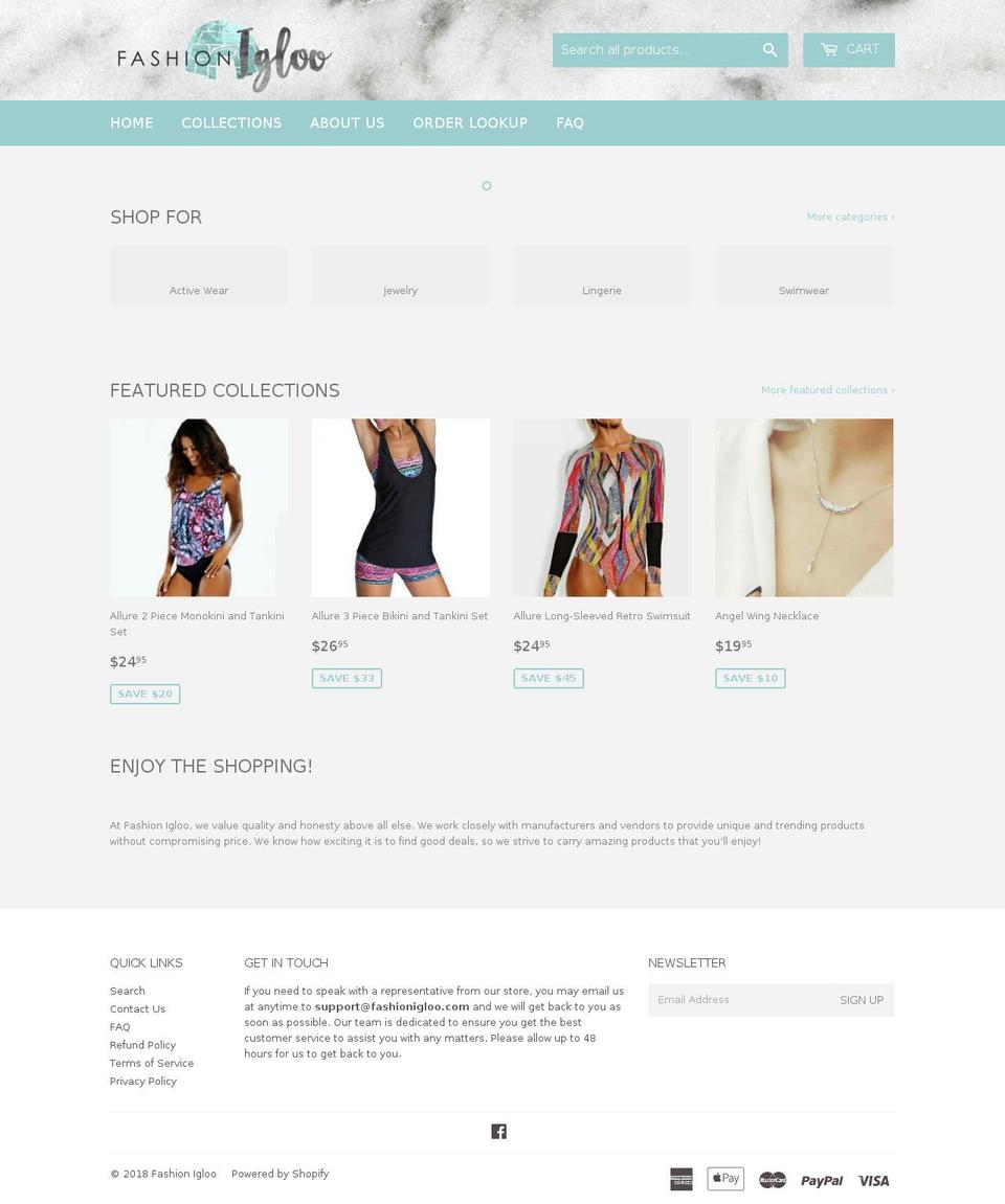 fashionigloo.com — Shopify storefront screenshot