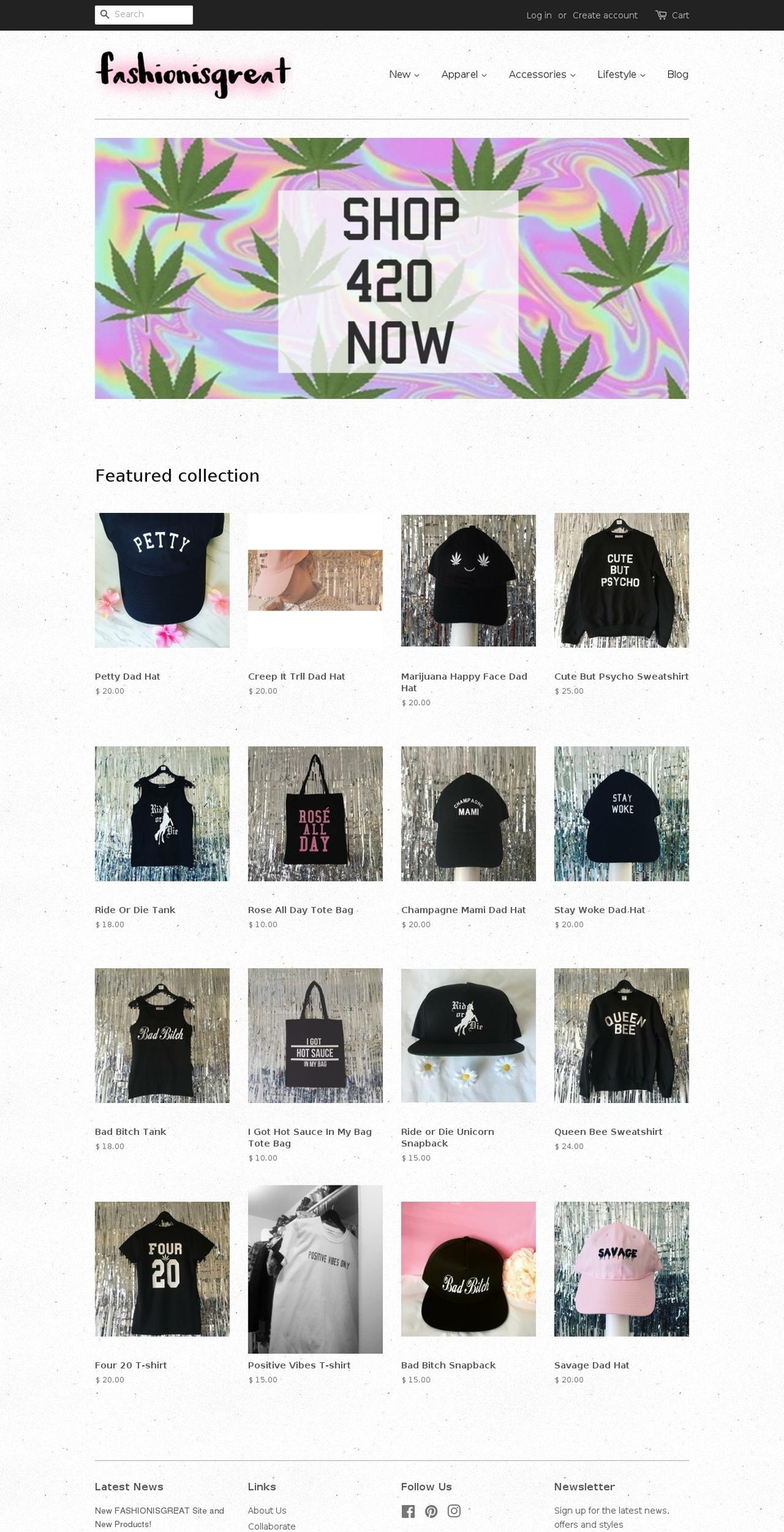 fashionisgreat.com shopify website screenshot