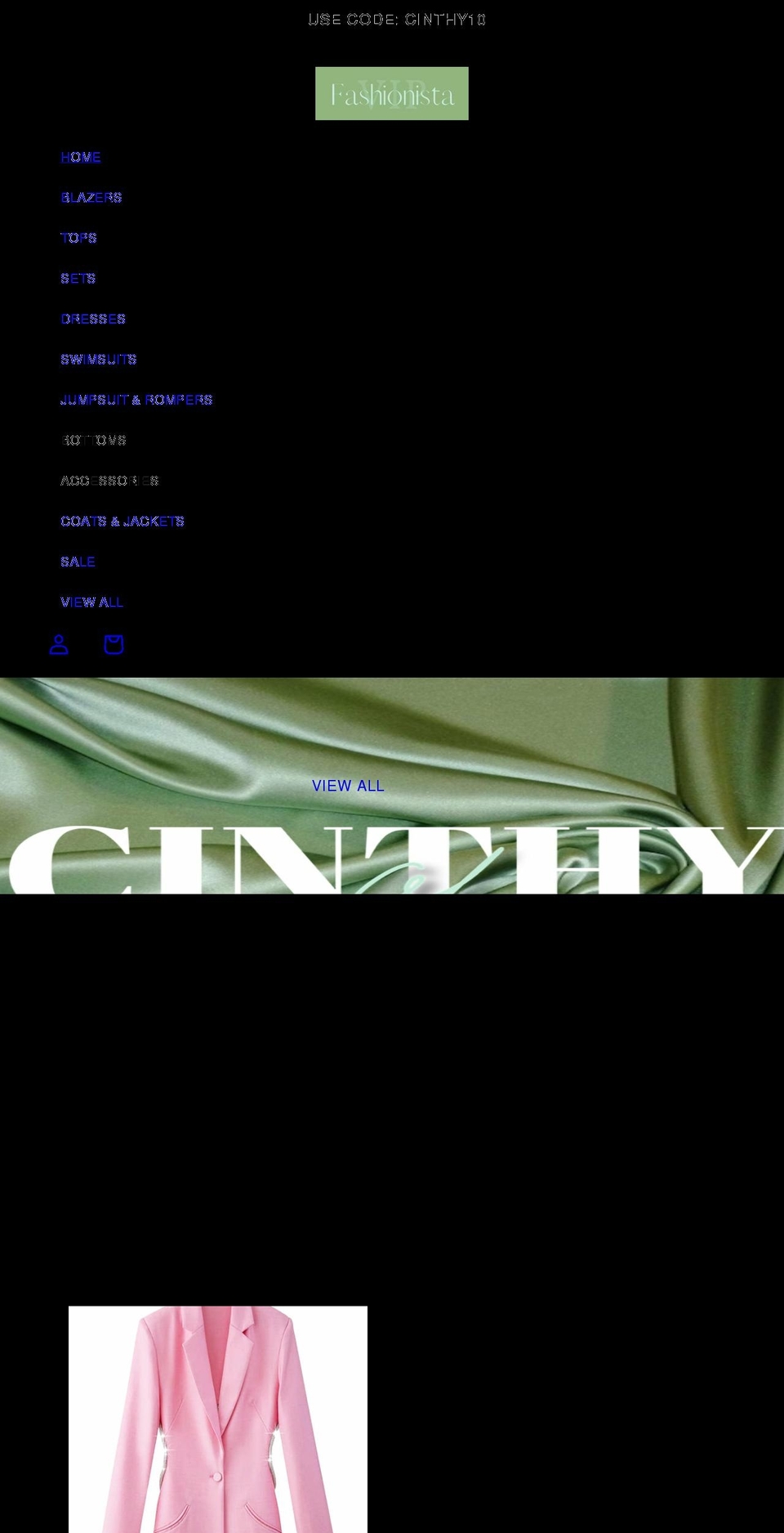 fashionistavip.com shopify website screenshot
