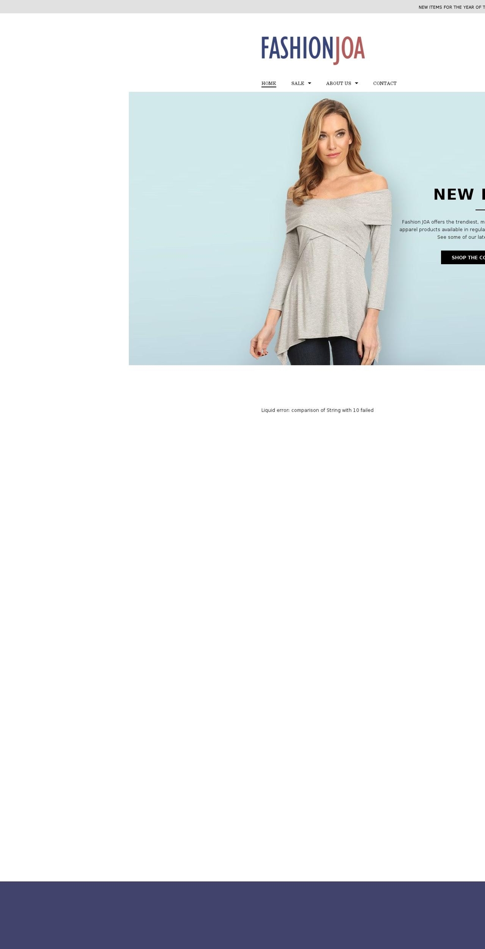 fashionjoa.com — Shopify storefront screenshot