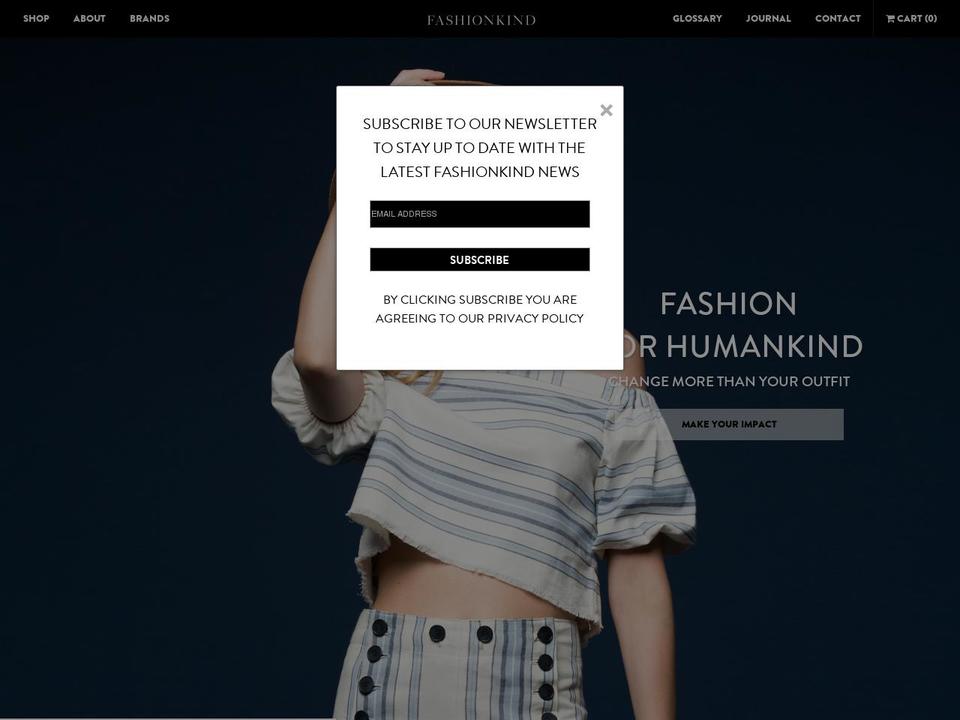 fashionkind.com shopify website screenshot