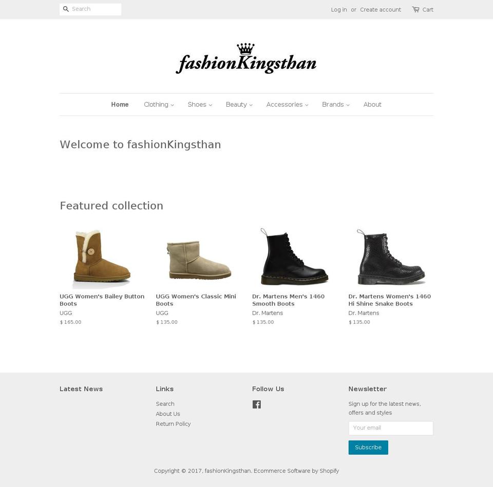 fashionkingsthan.com shopify website screenshot